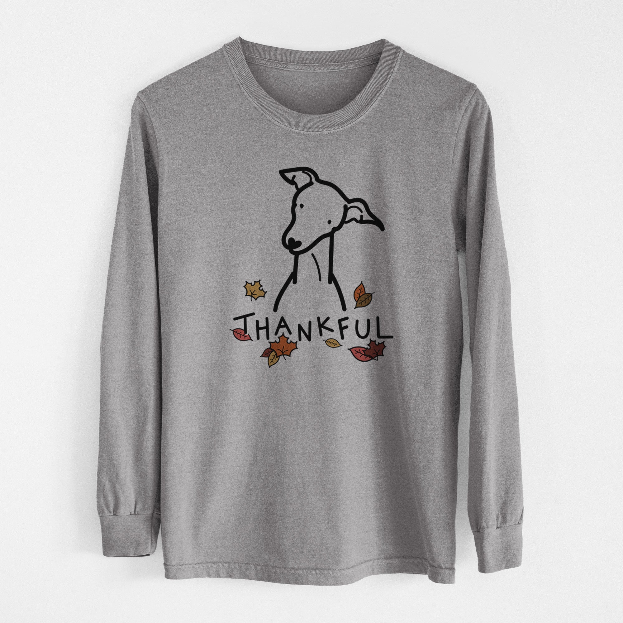 Thankful Italian Greyhound - Men's Heavyweight 100% Cotton Long Sleeve