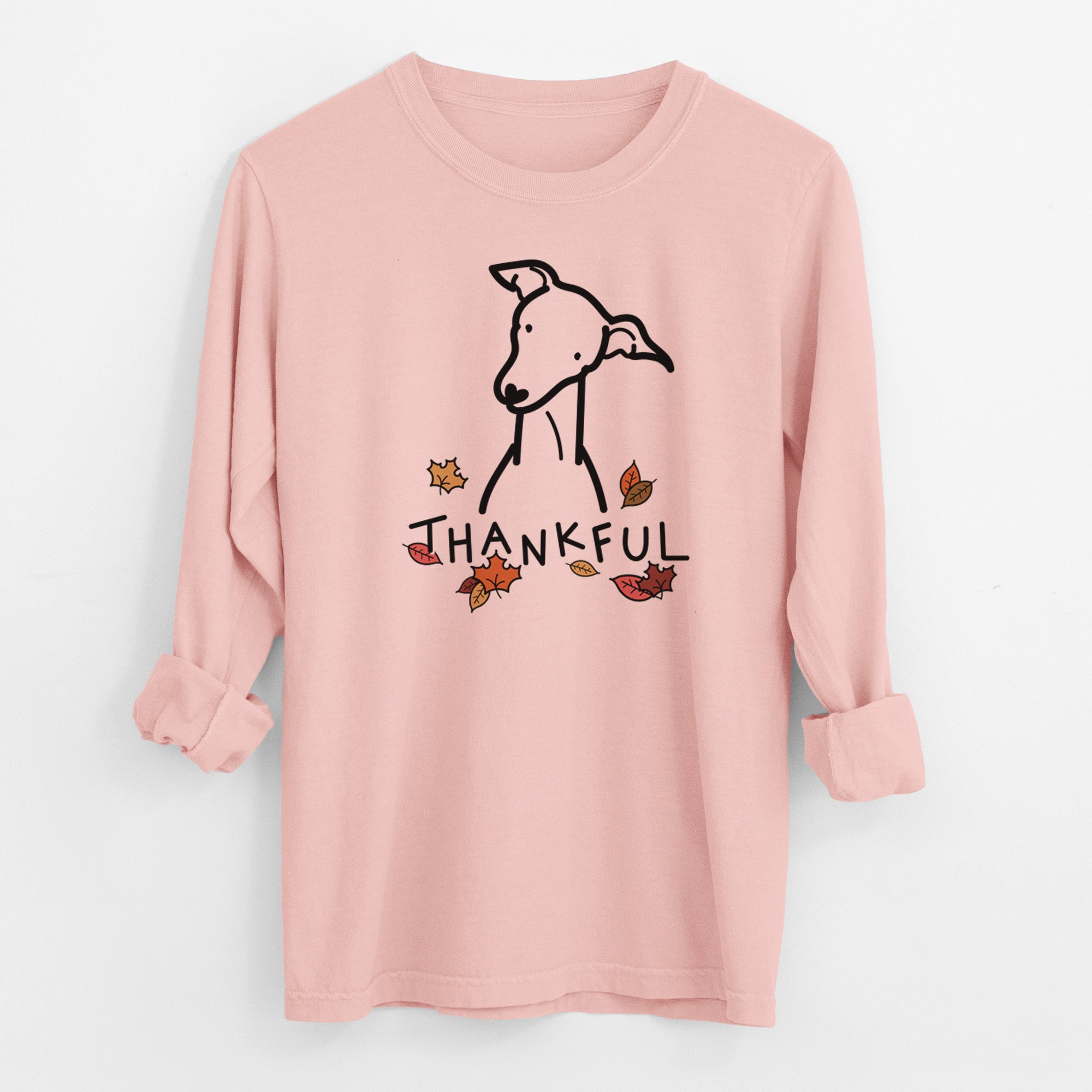 Thankful Italian Greyhound - Men's Heavyweight 100% Cotton Long Sleeve