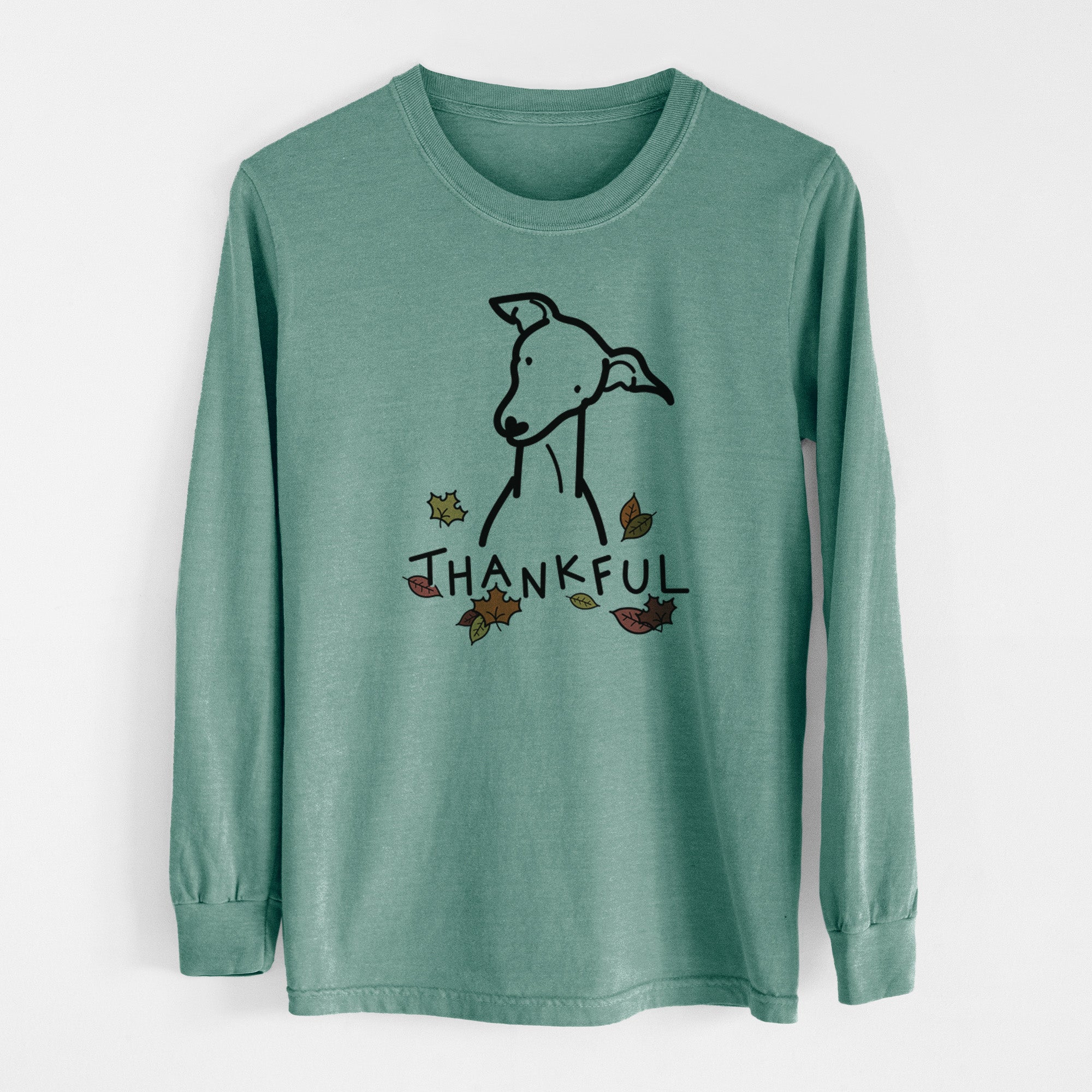 Thankful Italian Greyhound - Men's Heavyweight 100% Cotton Long Sleeve