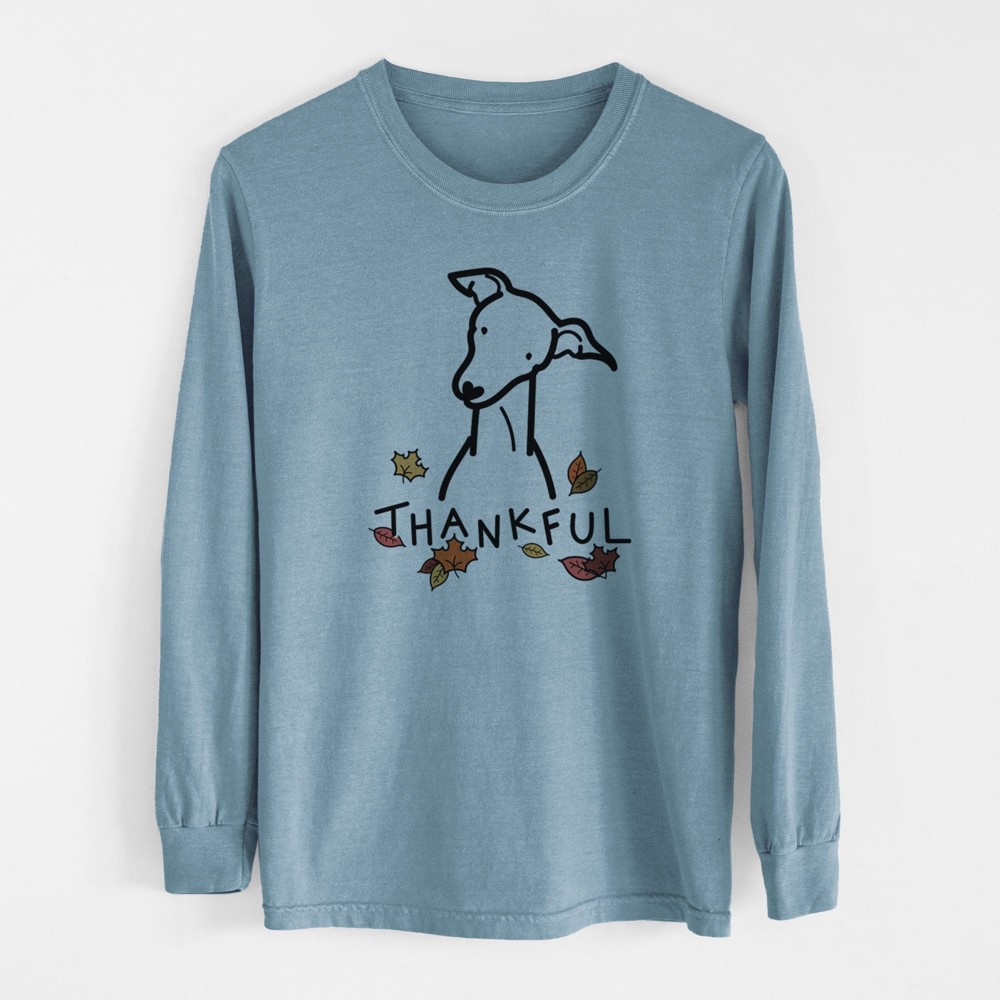 Thankful Italian Greyhound - Men's Heavyweight 100% Cotton Long Sleeve