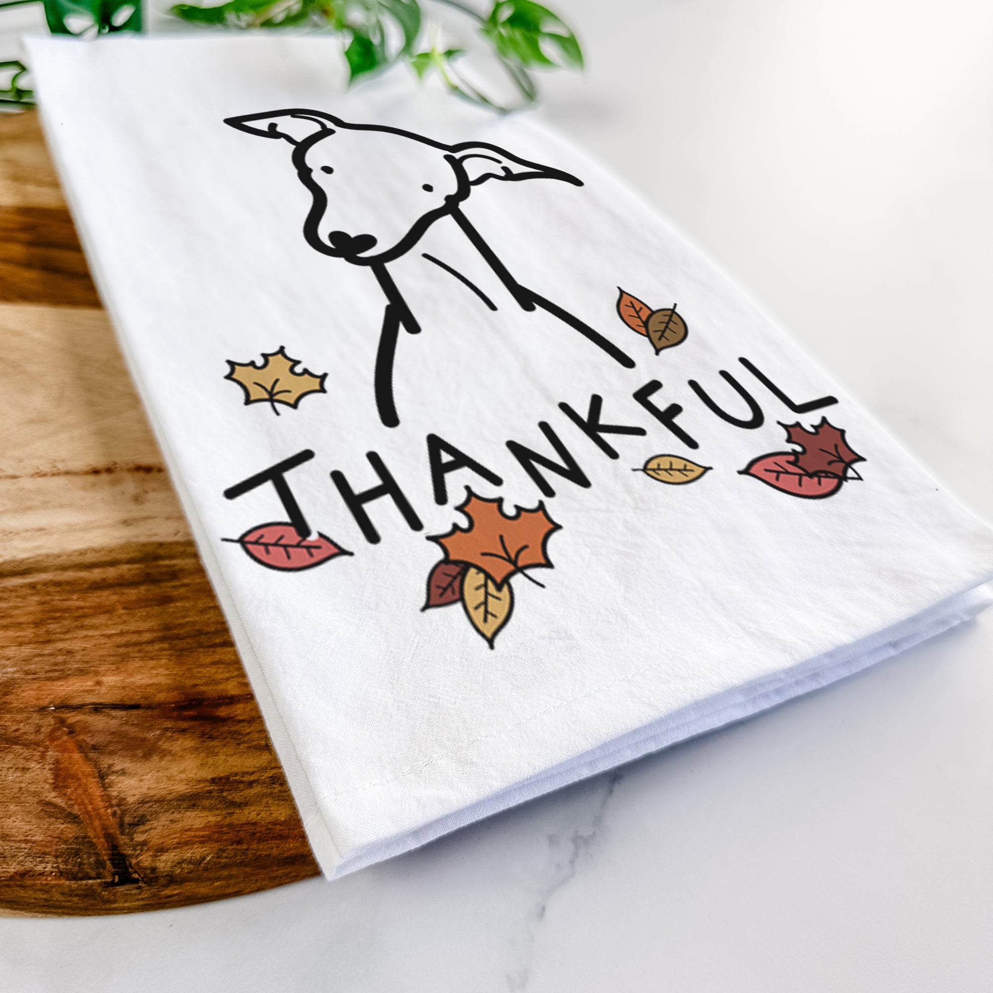 Thankful Italian Greyhound - Tea Towel