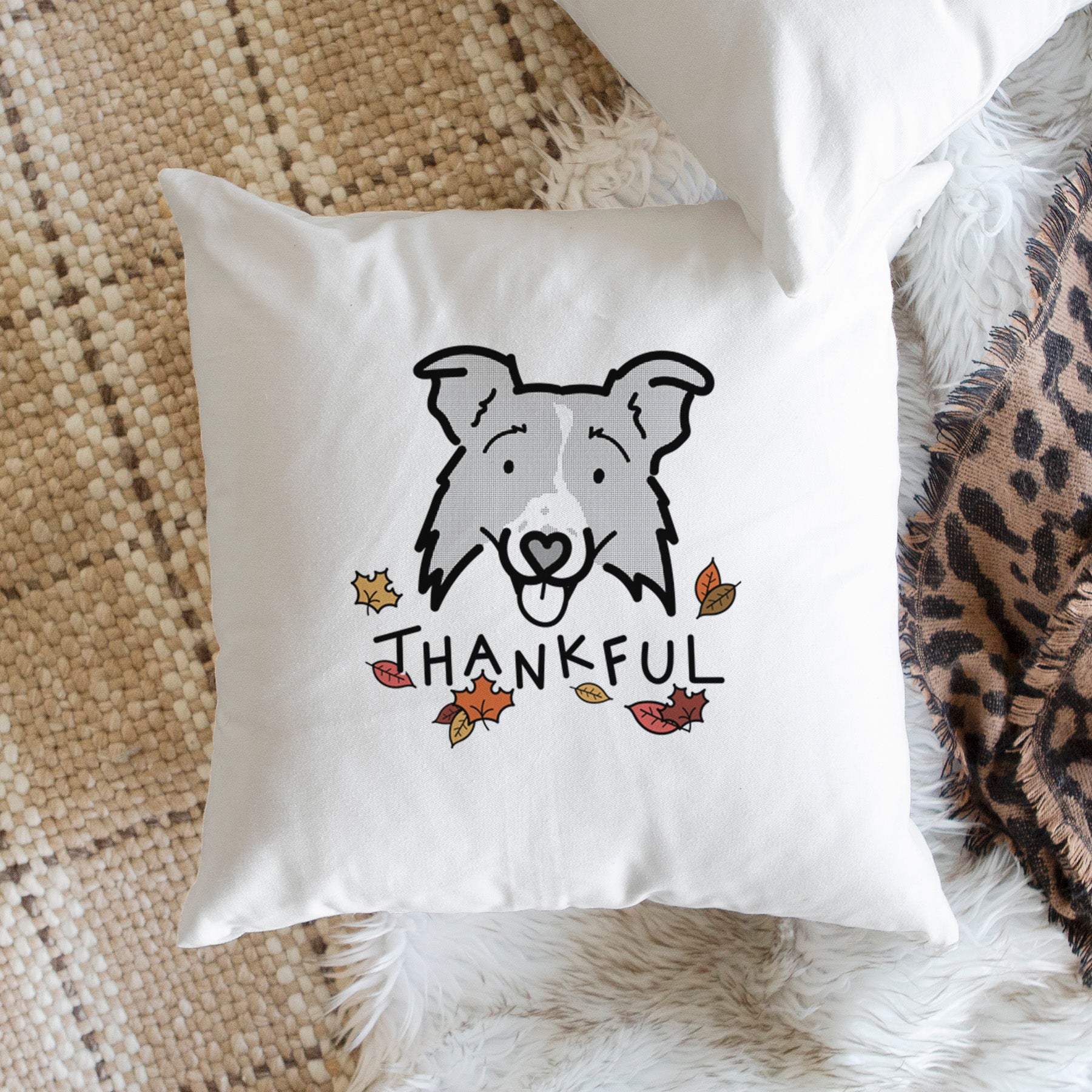 Love Always Border Collie 2.0 - Jam -  Throw Pillow Cover