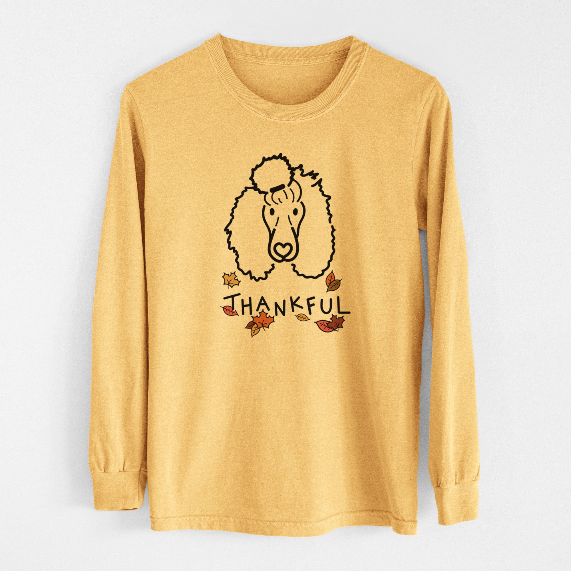 Thankful Standard Poodle - Jemma - Men's Heavyweight 100% Cotton Long Sleeve