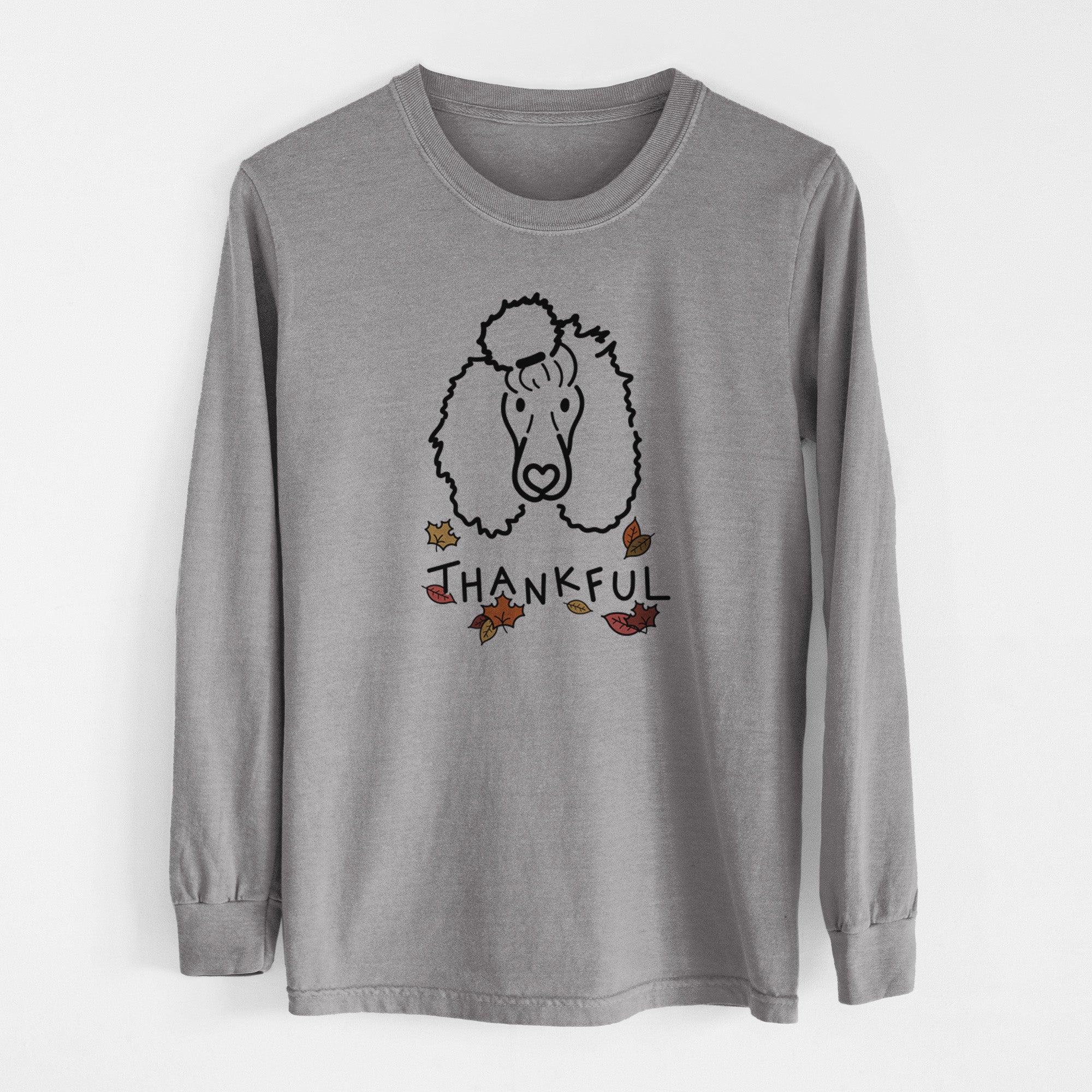 Thankful Standard Poodle - Jemma - Men's Heavyweight 100% Cotton Long Sleeve