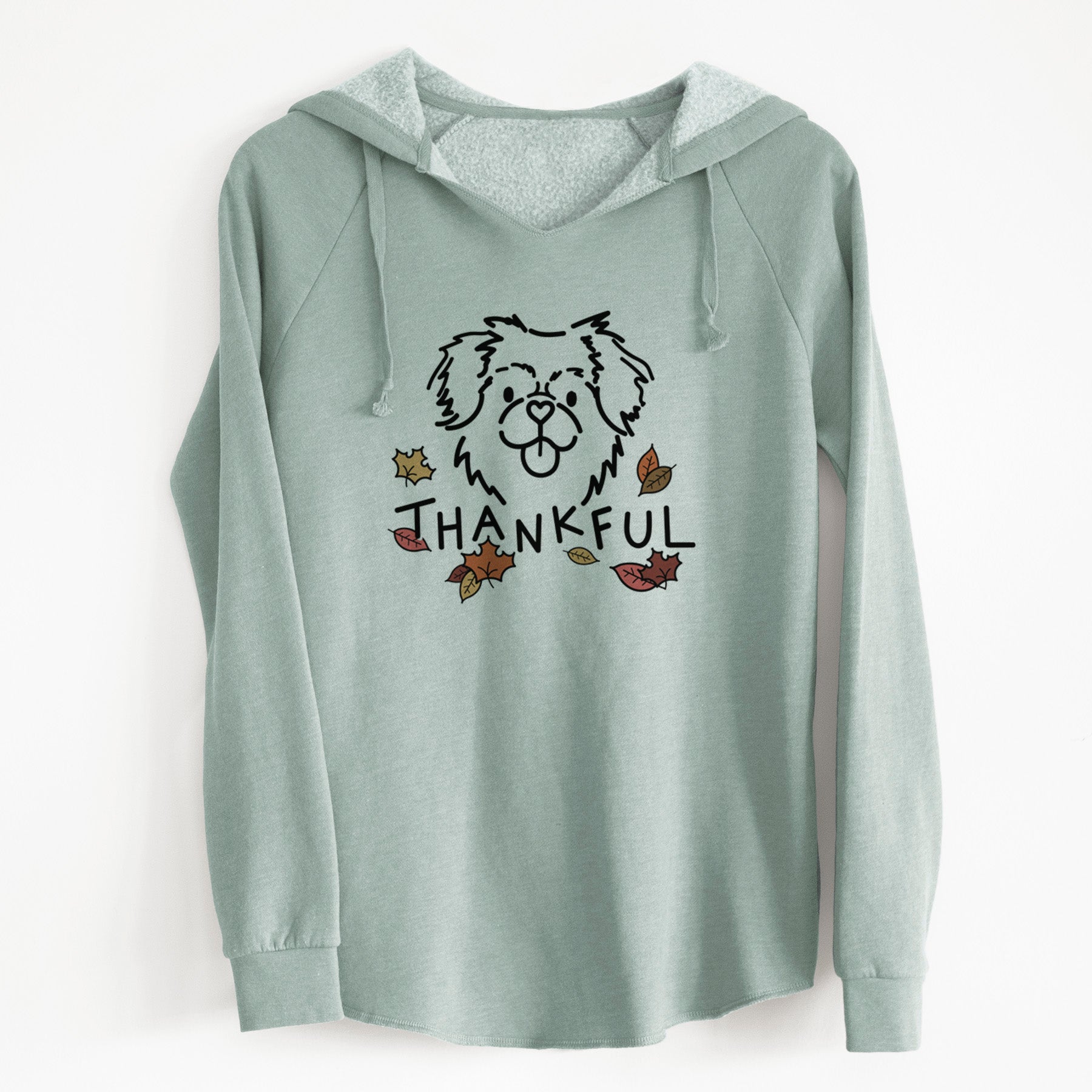 Thankful Tibetan Spaniel - Jiji - Cali Wave Hooded Sweatshirt