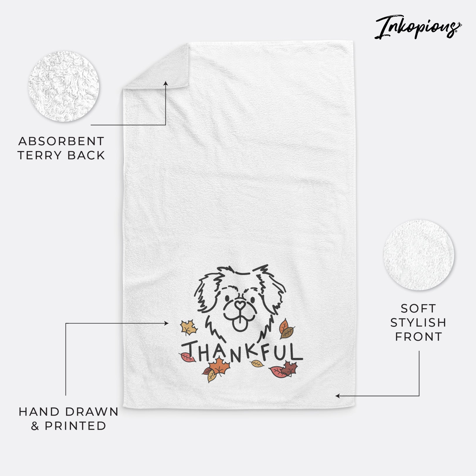 Thankful Tibetan Spaniel - Jiji - Decorative Hand Towel