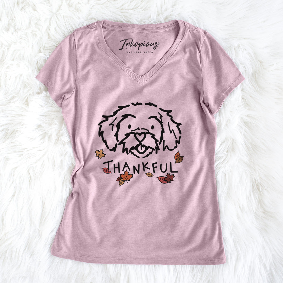 Thankful Peekapoo - Jo Jo - Women's Perfect V-neck Shirt