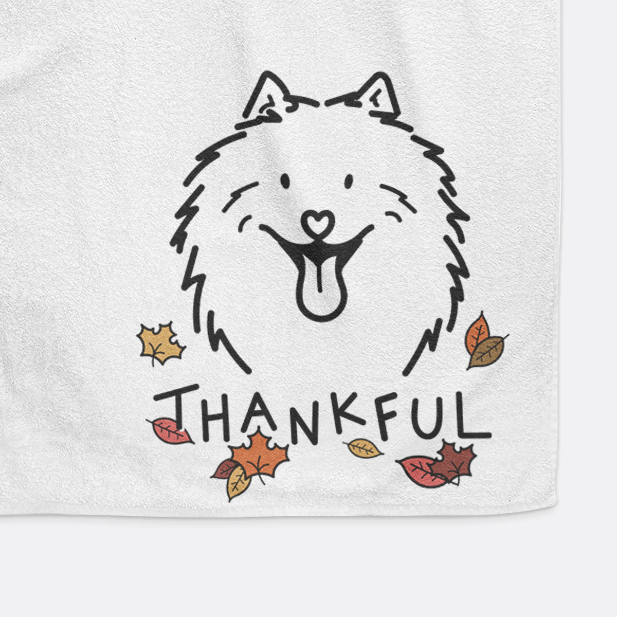 Thankful Samoyed - Johnny - Hand Towel
