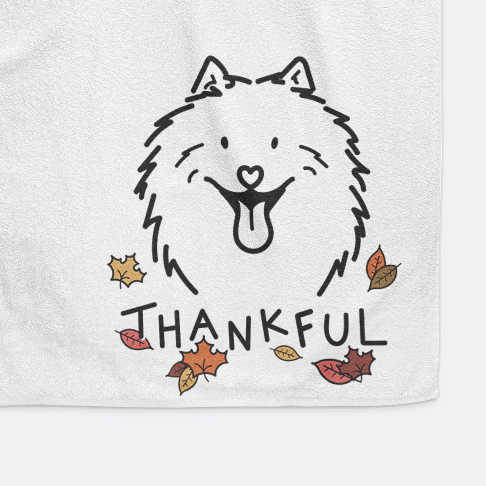 Thankful Samoyed - Johnny - Hand Towel