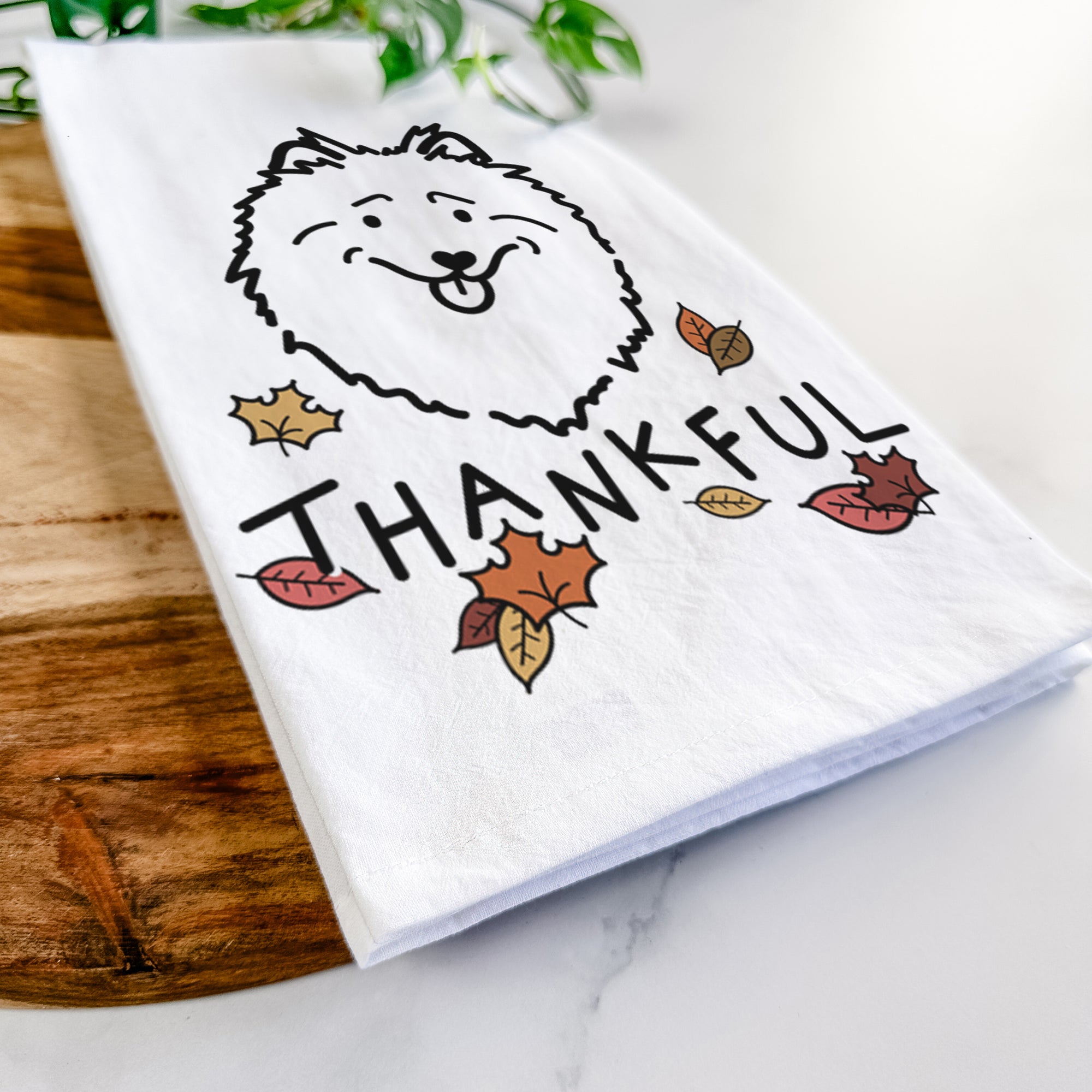 Thankful Keeshond - Tea Towel