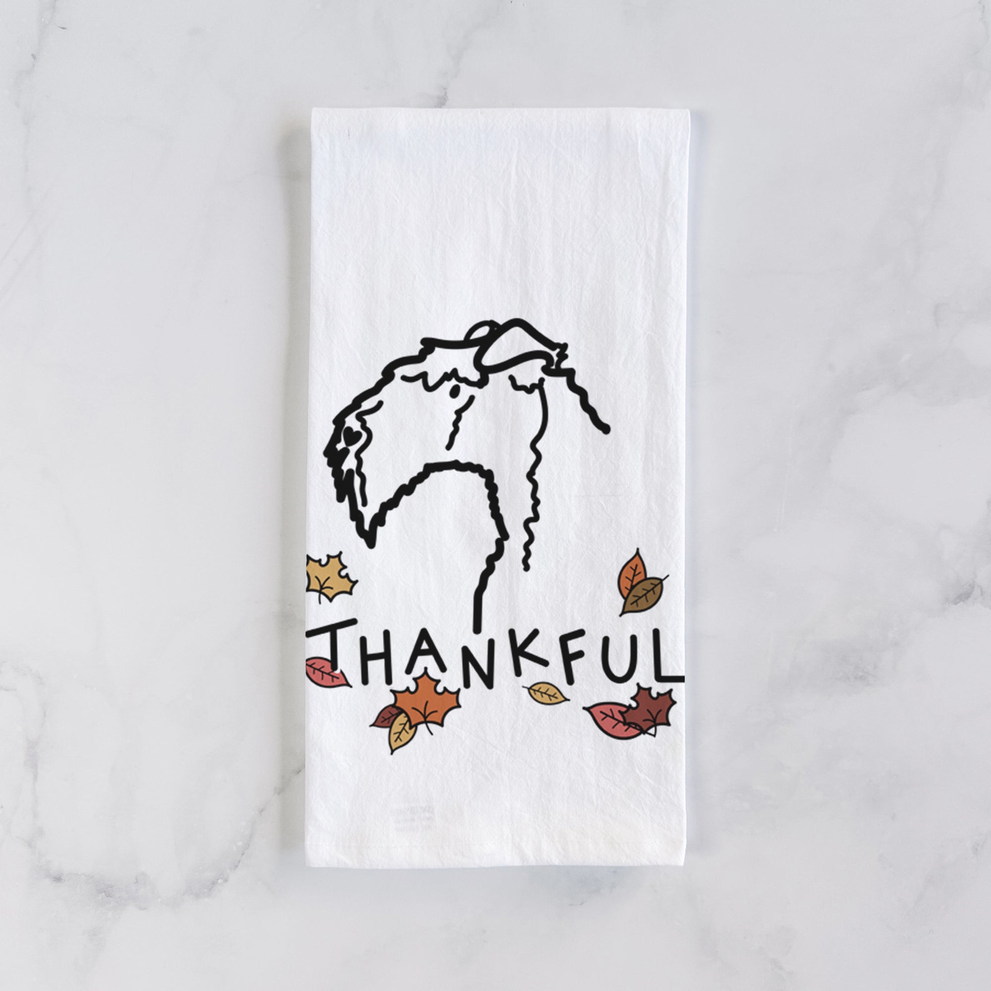 Thankful Kerry Blue Terrier - Tea Towel