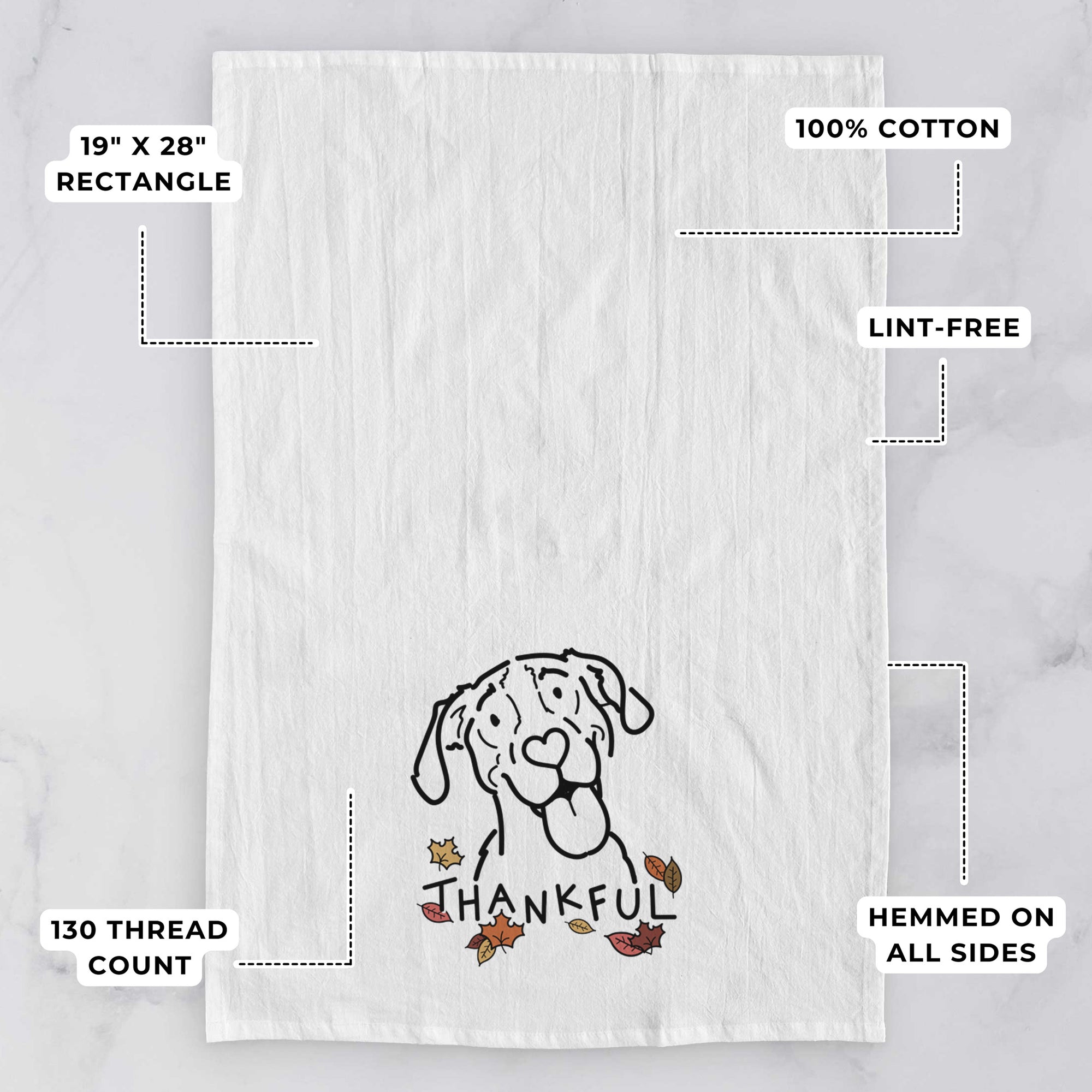 Thankful Treeing Walker Coonhound - Kimble - Tea Towel