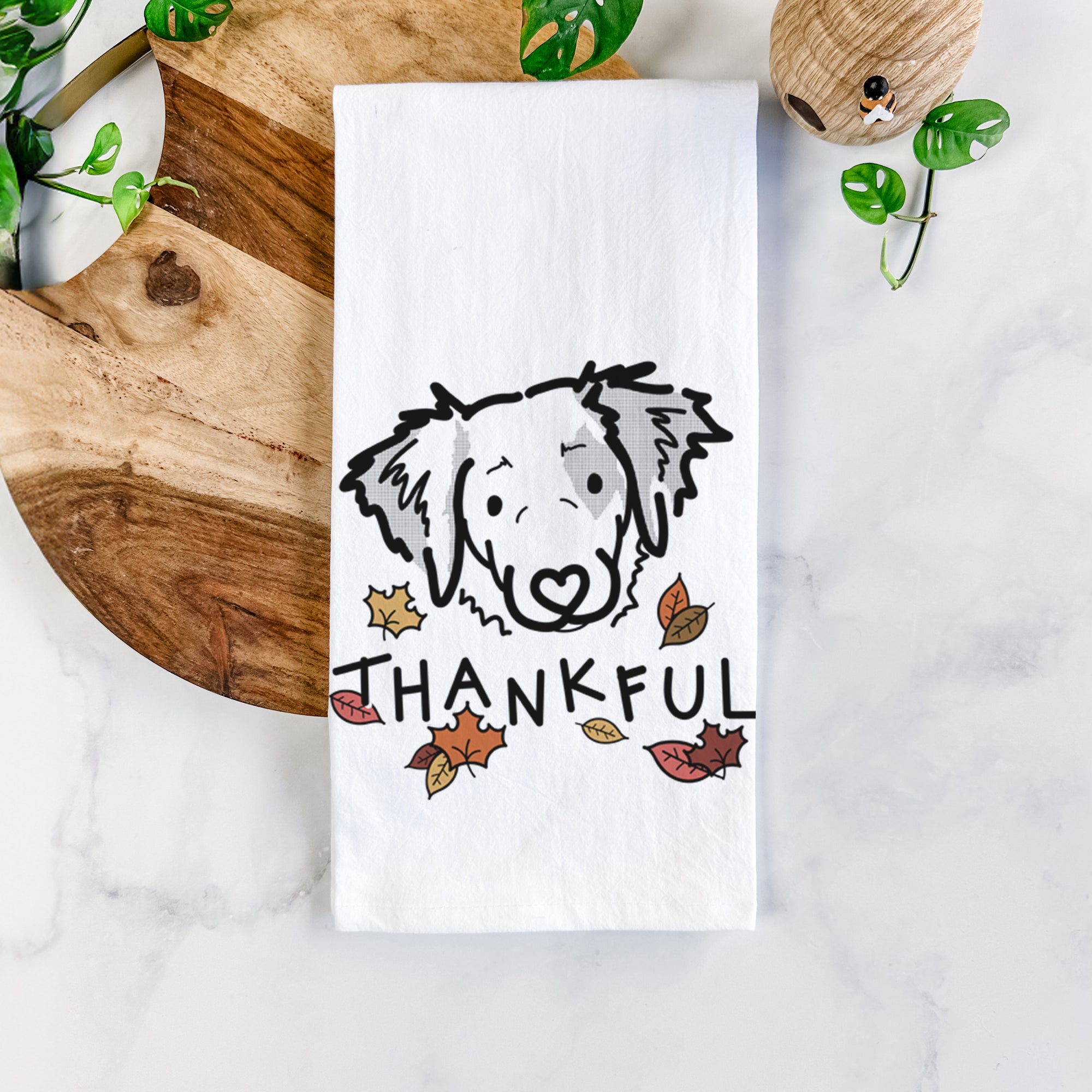 Thankful Brittany Spaniel - Kiva - Tea Towel