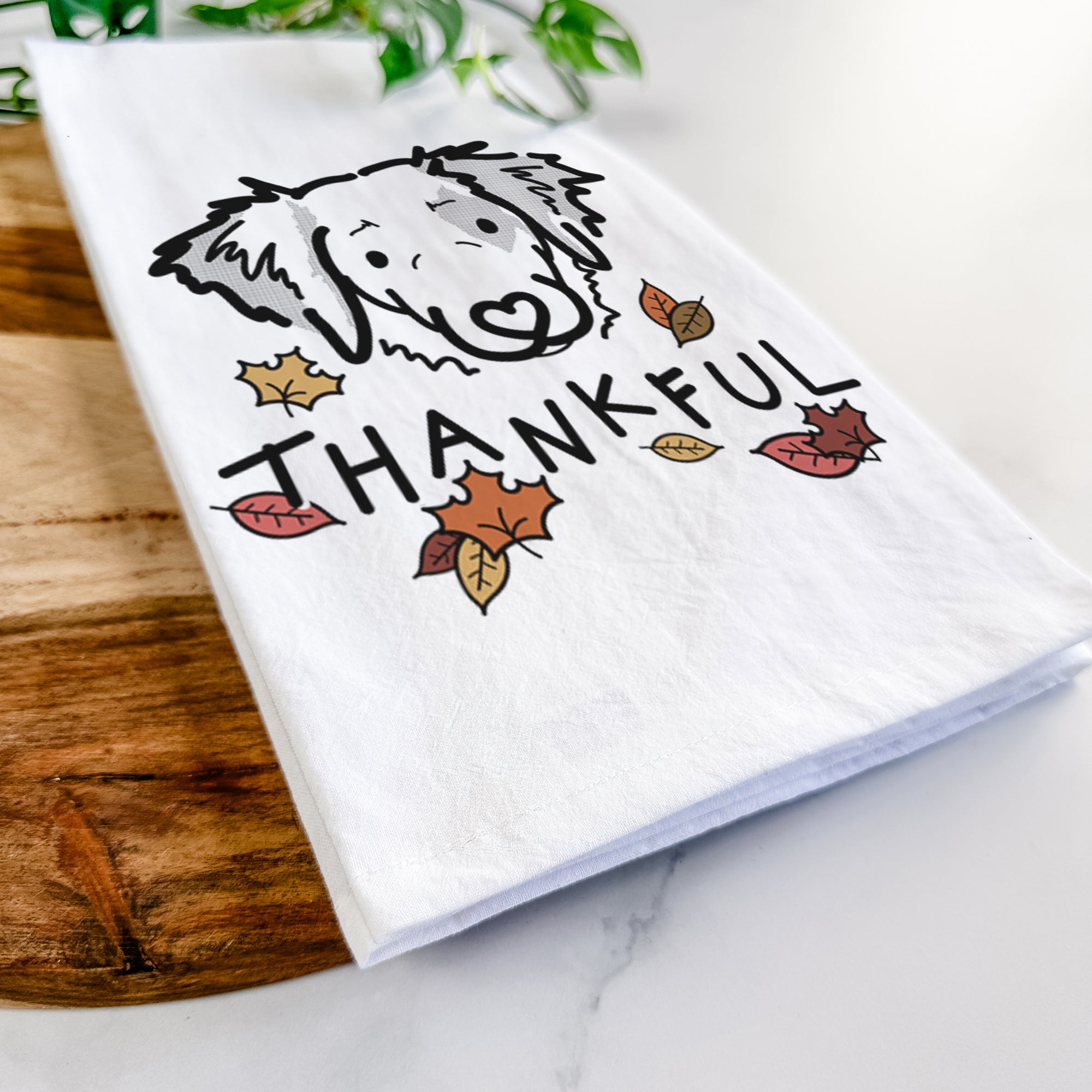 Thankful Brittany Spaniel - Kiva - Tea Towel