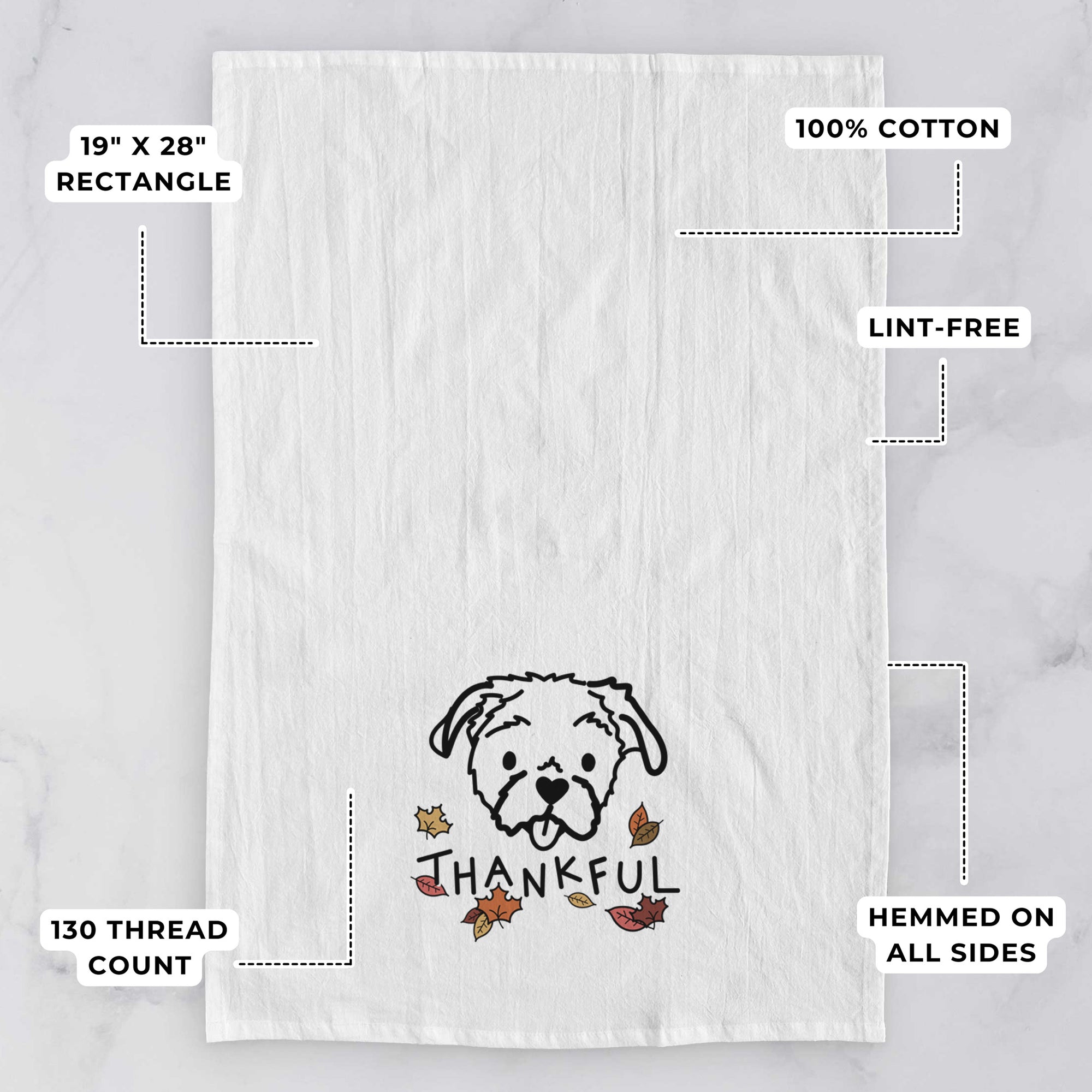 Thankful Shih Tzu - Koko - Tea Towel