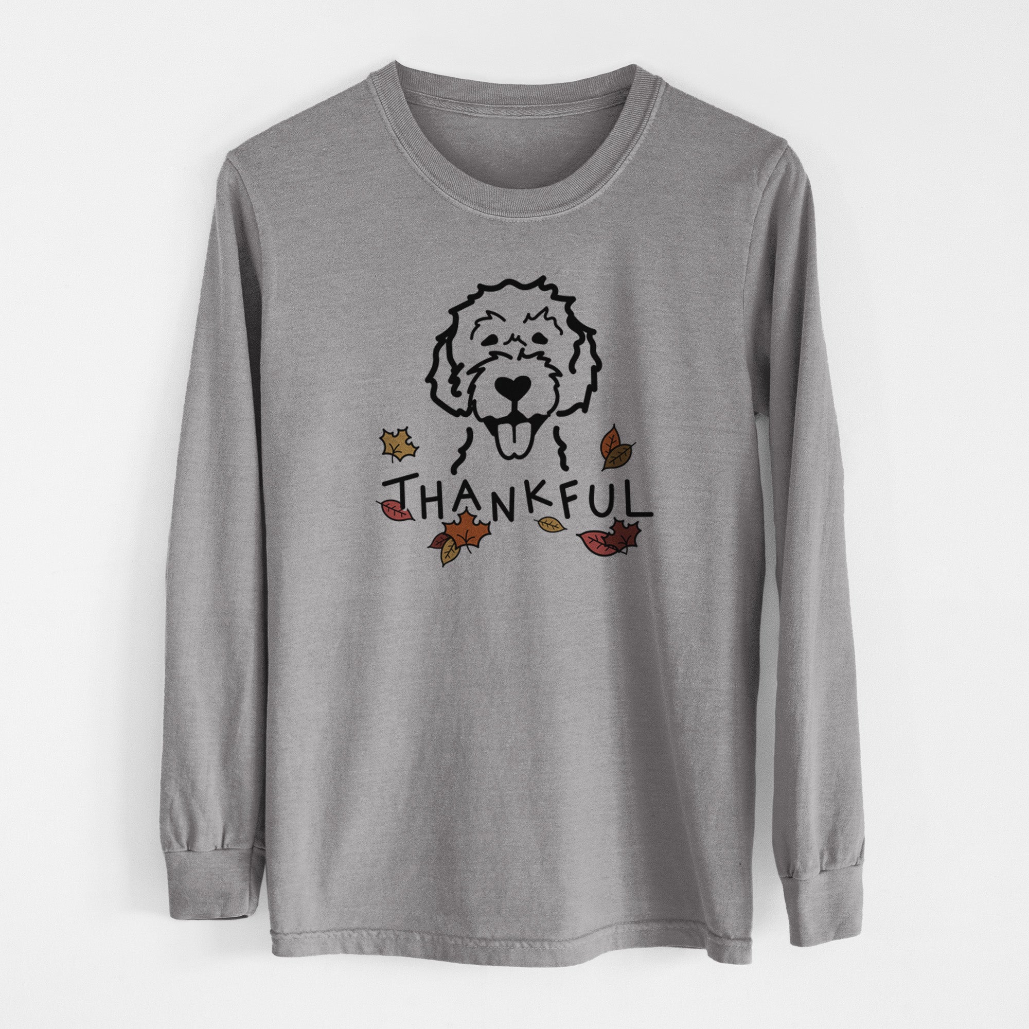 Thankful Labradoodle - Men's Heavyweight 100% Cotton Long Sleeve