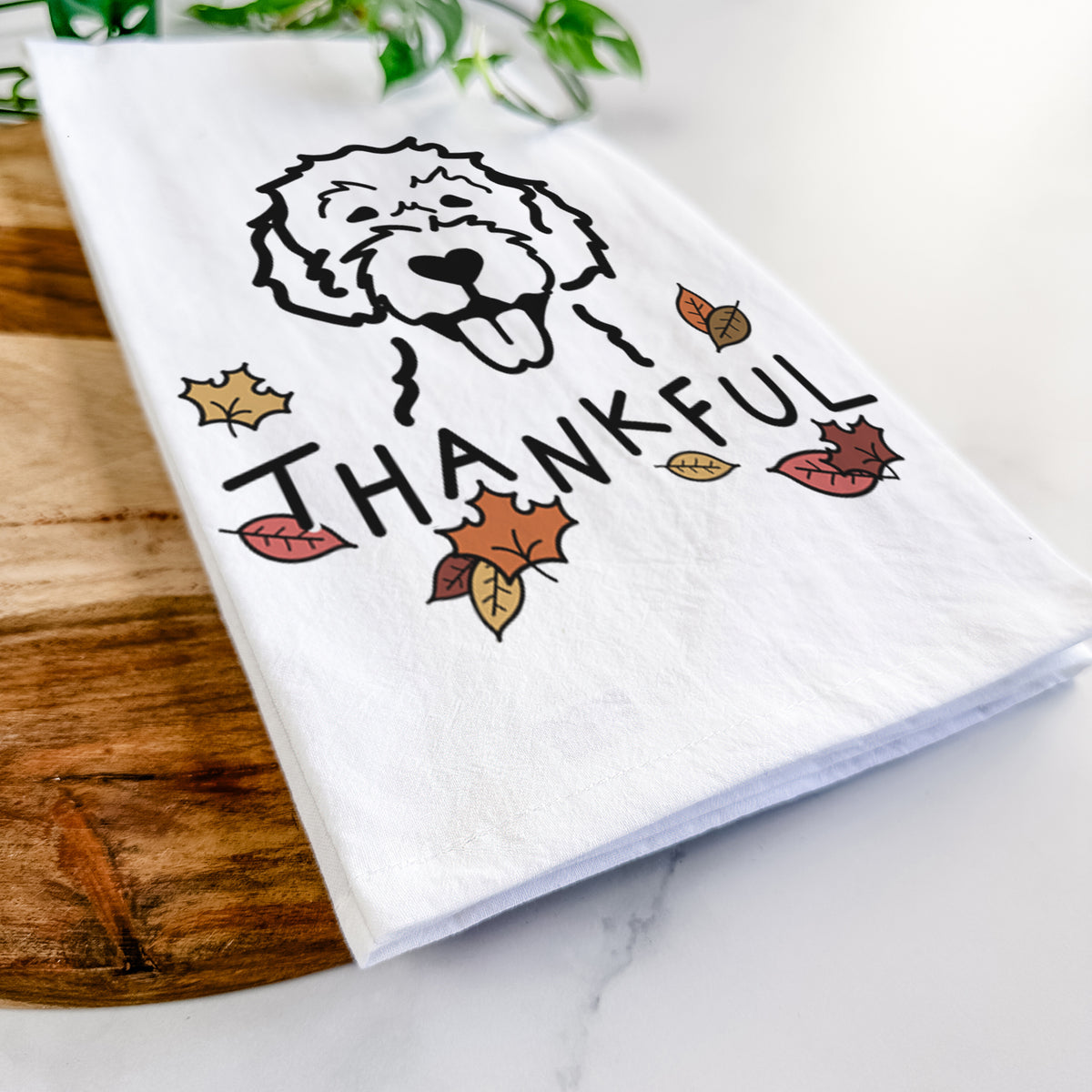 Thankful Labradoodle - Tea Towel