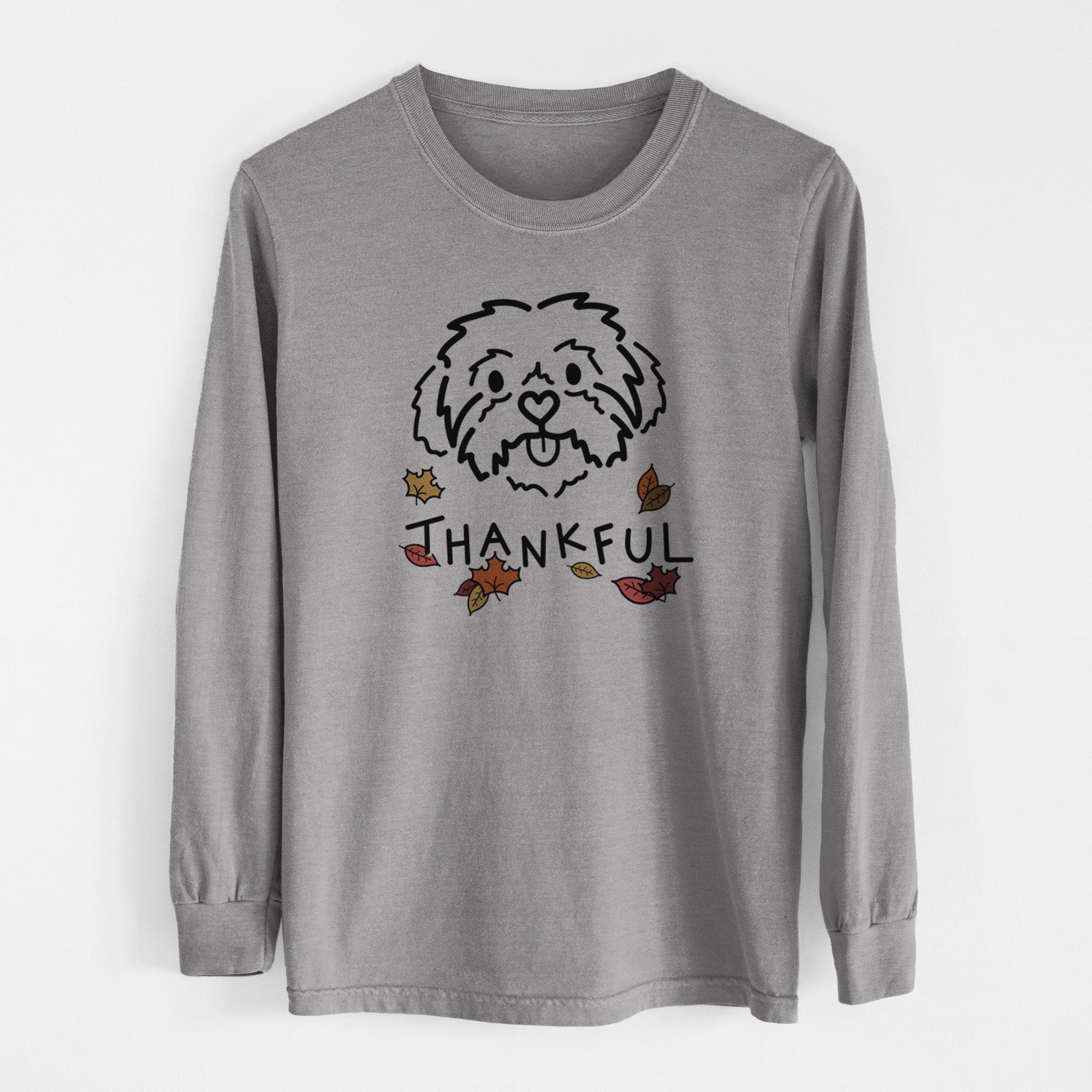 Thankful Shih Tzu - Leo - Men's Heavyweight 100% Cotton Long Sleeve