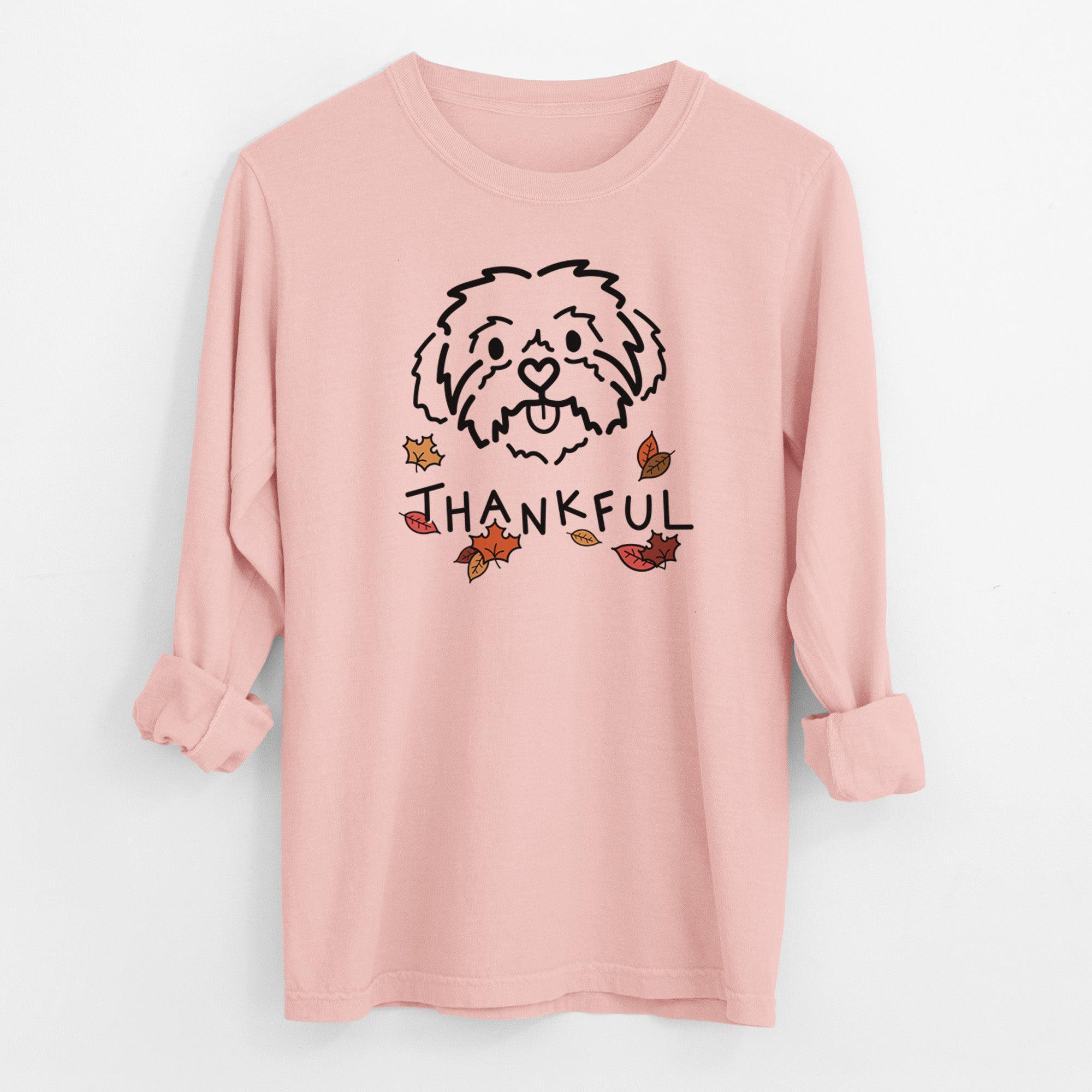 Thankful Shih Tzu - Leo - Men's Heavyweight 100% Cotton Long Sleeve