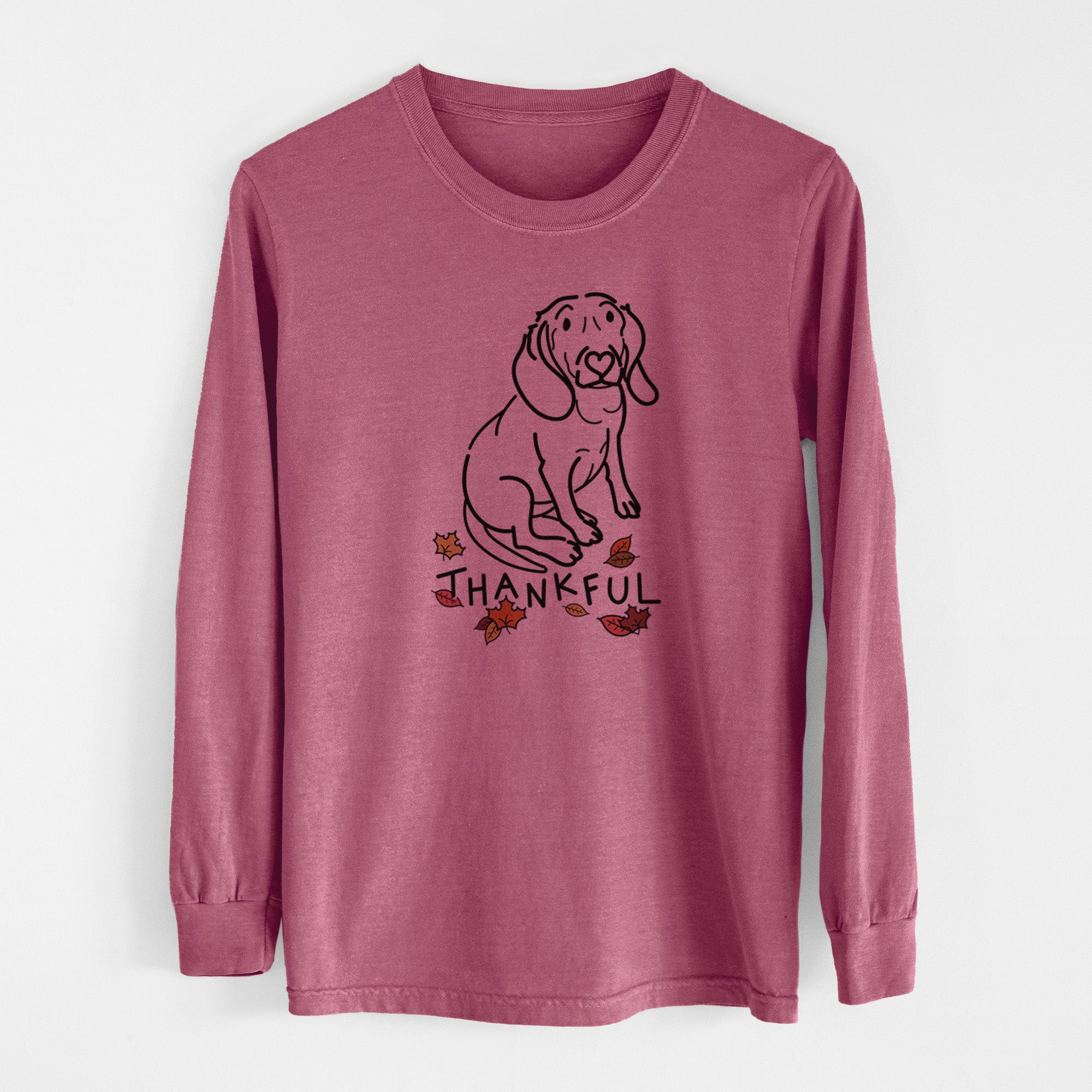 Thankful Beagle - Lilly - Men's Heavyweight 100% Cotton Long Sleeve