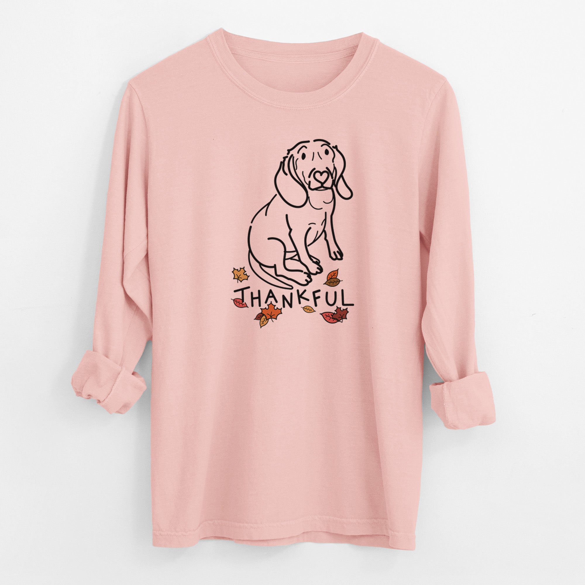 Thankful Beagle - Lilly - Men's Heavyweight 100% Cotton Long Sleeve