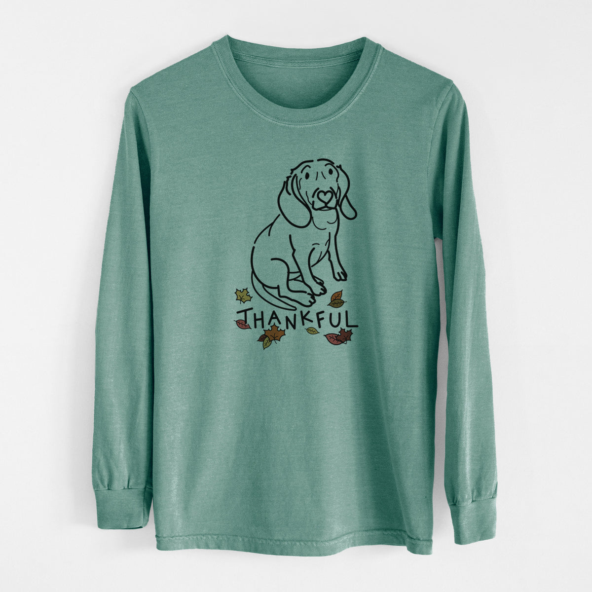 Thankful Beagle - Lilly - Men's Heavyweight 100% Cotton Long Sleeve