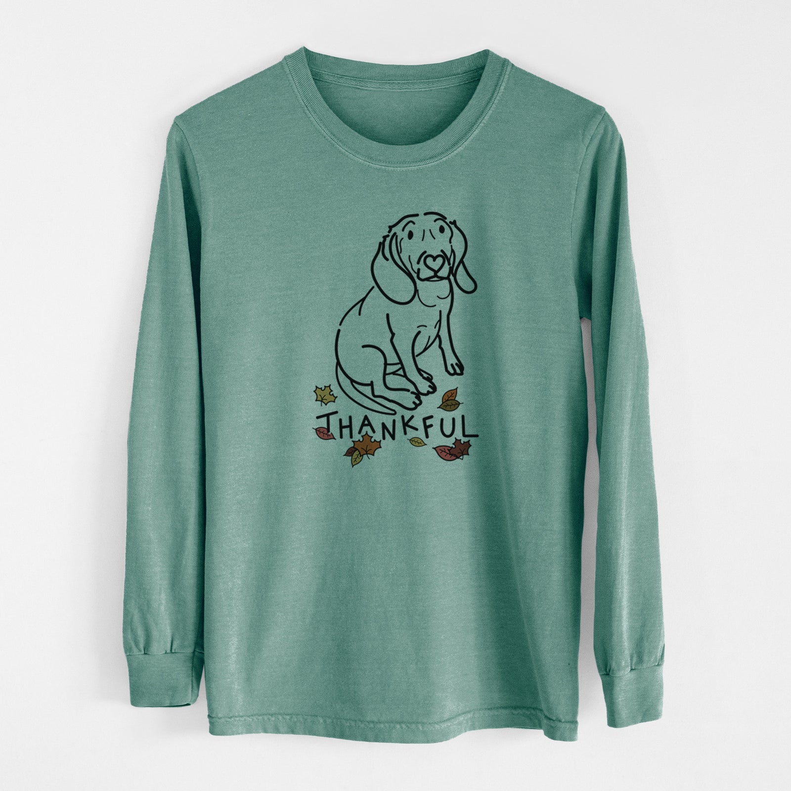 Thankful Beagle - Lilly - Men's Heavyweight 100% Cotton Long Sleeve
