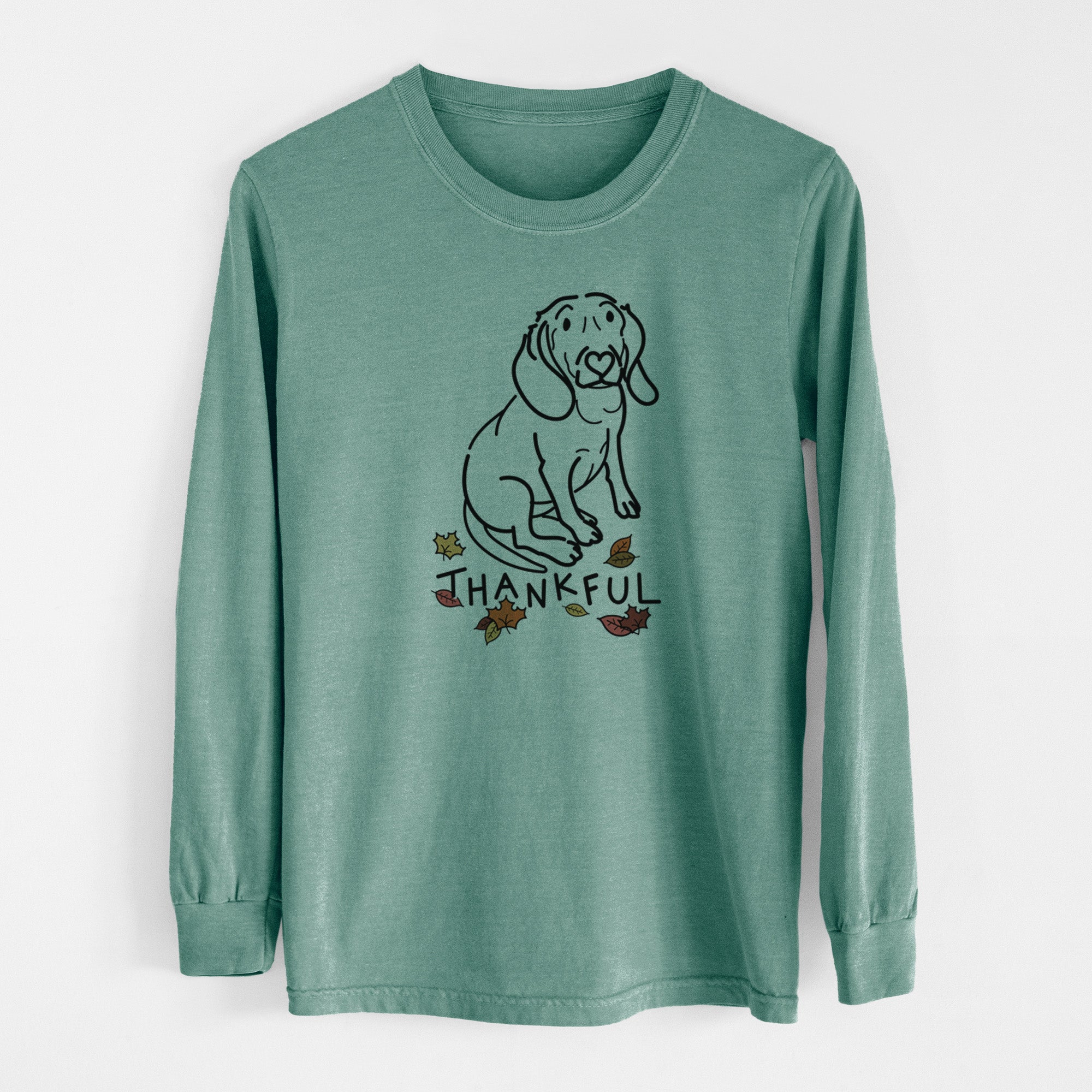 Thankful Beagle - Lilly - Men's Heavyweight 100% Cotton Long Sleeve