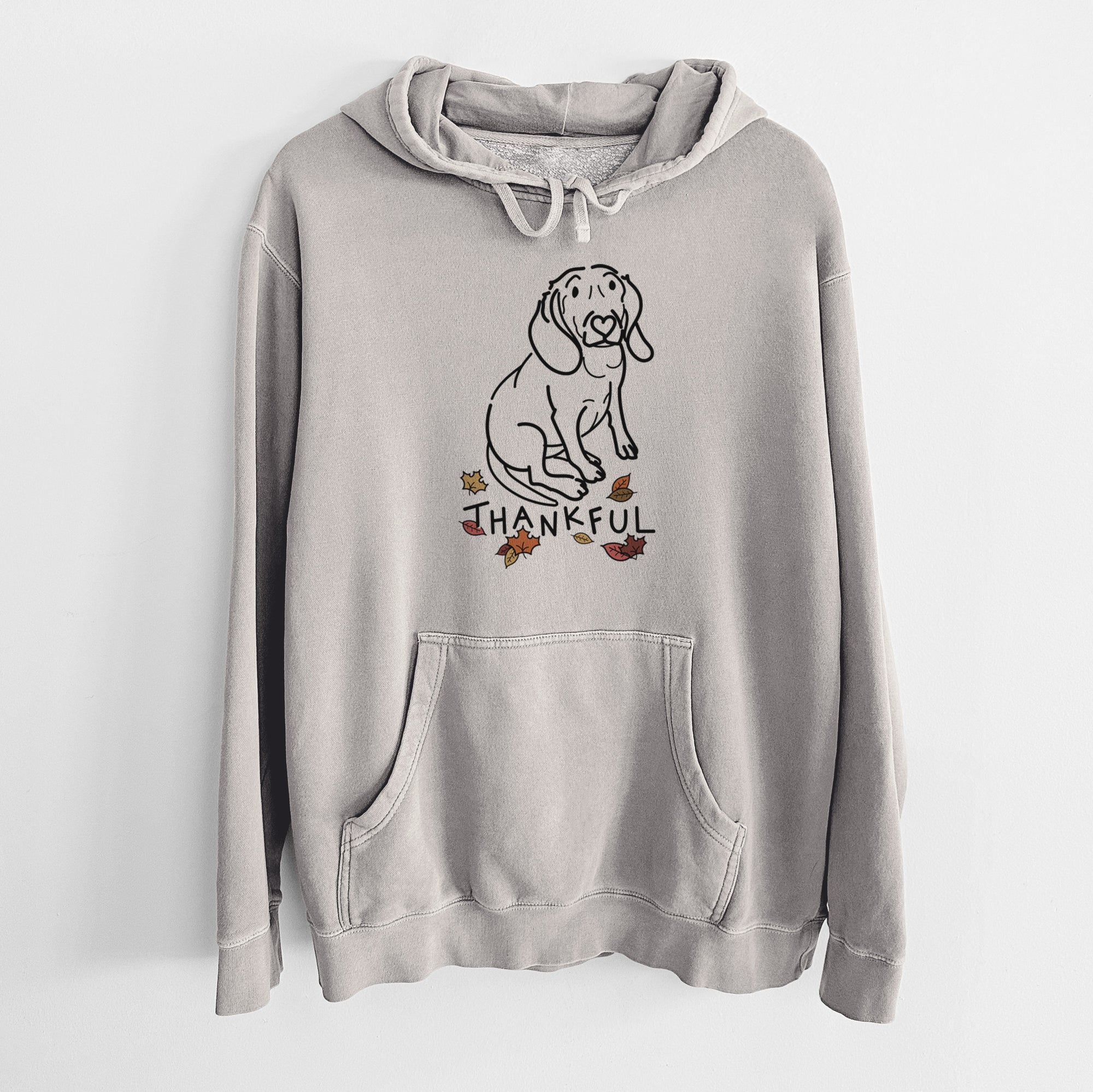 Thankful Beagle - Lilly - Unisex Pigment Dyed Hoodie