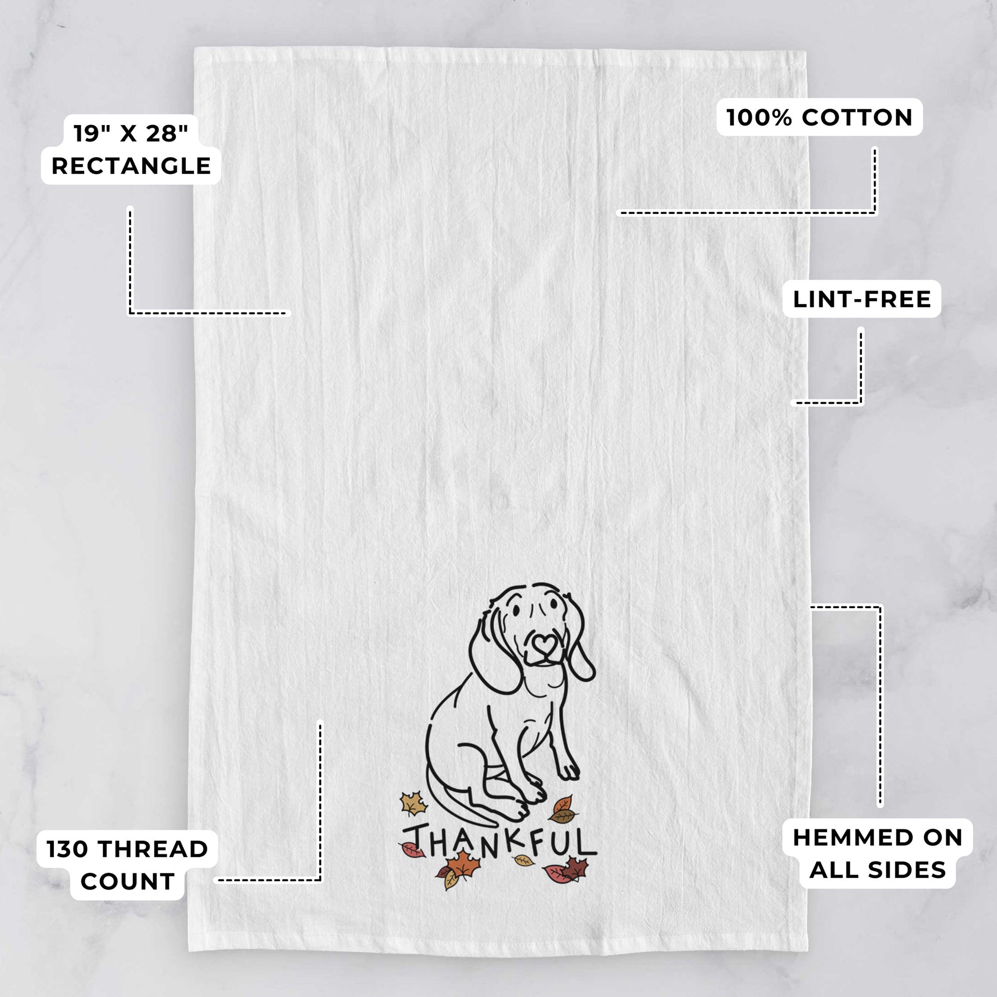 Thankful Beagle - Lilly - Tea Towel