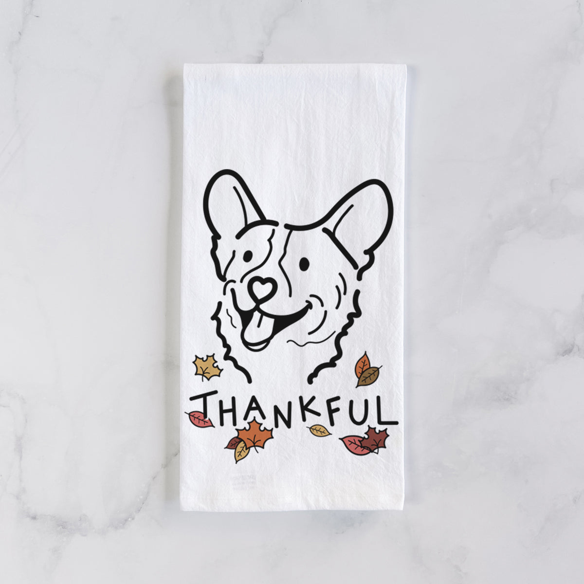 Thankful Corgi - Lily - Tea Towel