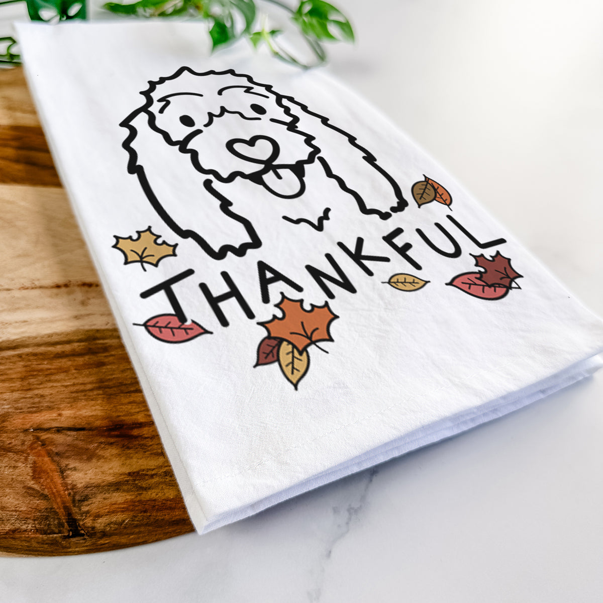 Thankful Coton de Tulear - Louie - Tea Towel