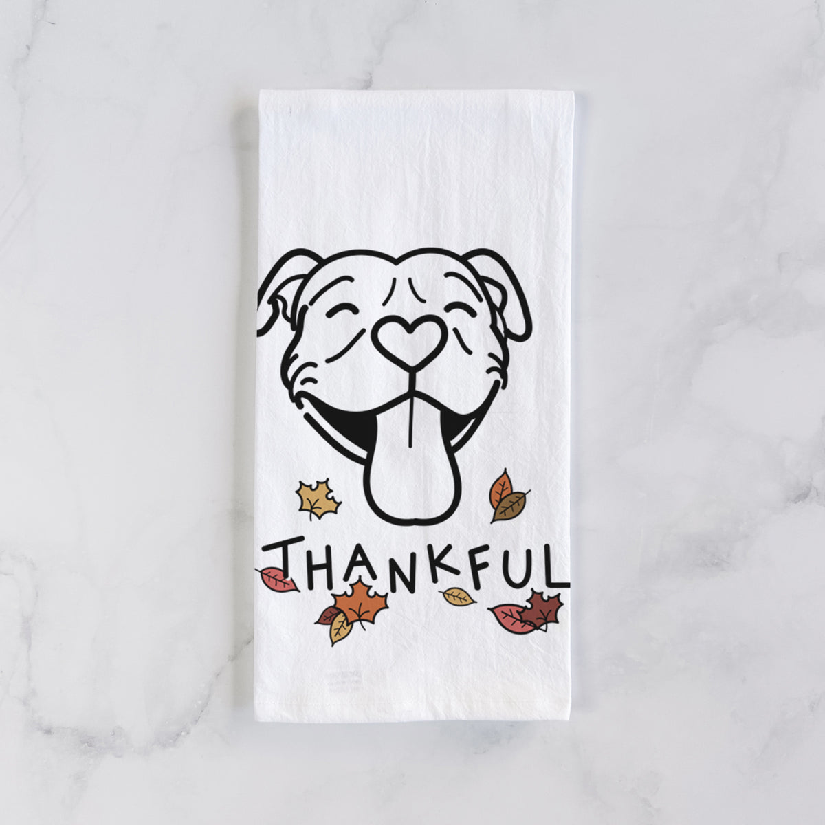 Thankful Pitbull - Louie - Tea Towel