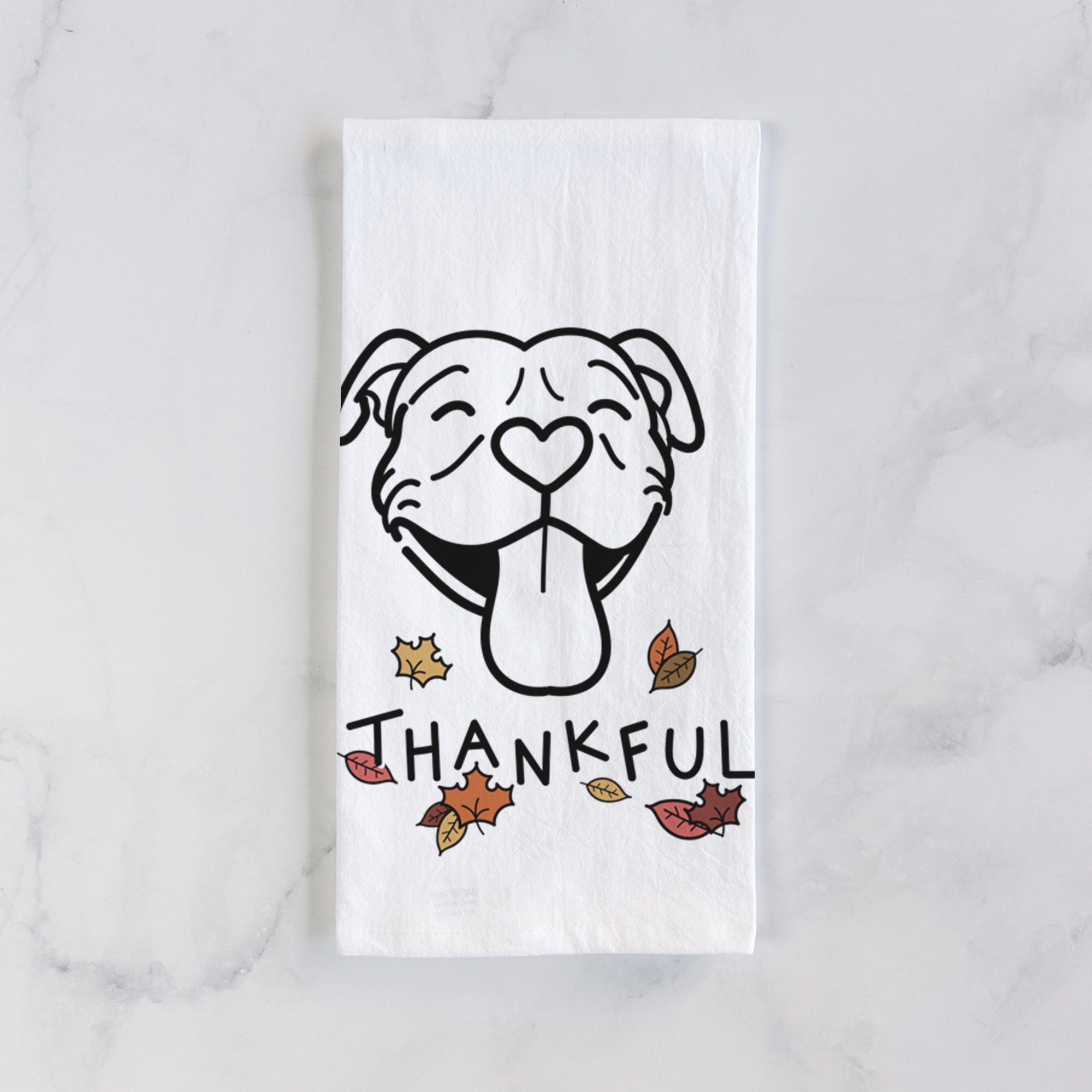 Thankful Pitbull - Louie - Tea Towel