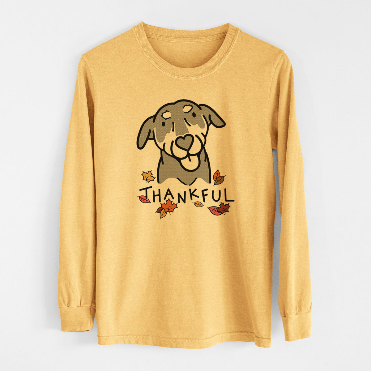 Thankful Mixed Breed - Lousia - Men&#39;s Heavyweight 100% Cotton Long Sleeve