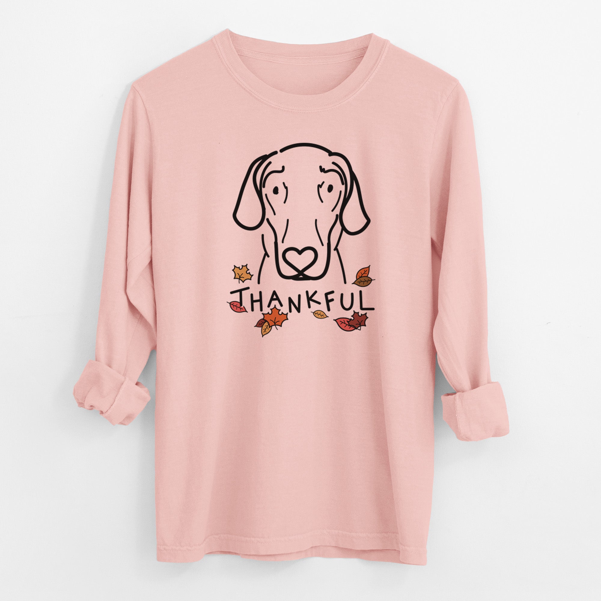 Thankful Great Dane - Lucy - Men's Heavyweight 100% Cotton Long Sleeve