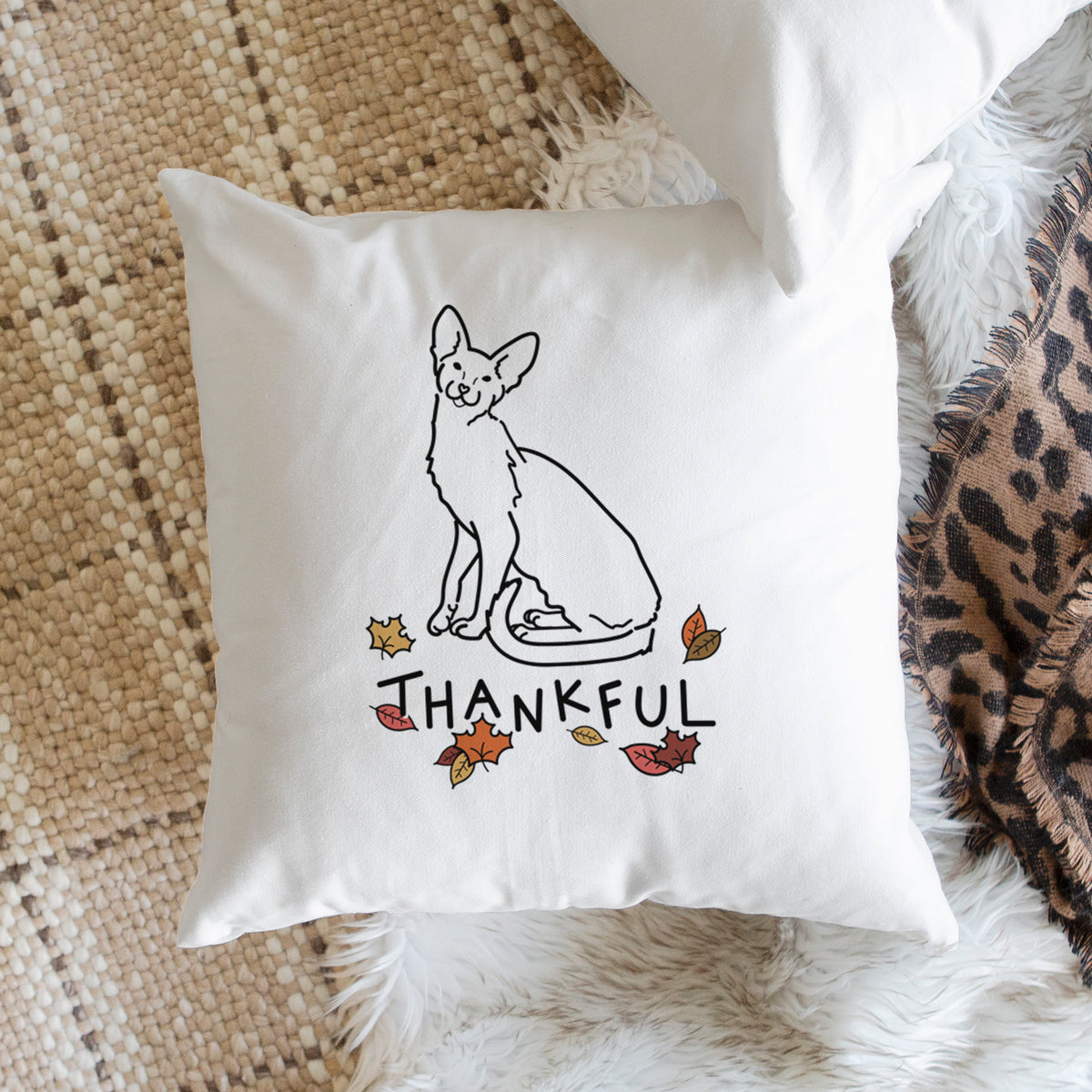 Love Always Oriental Shorthair Cat - Lyra -  Throw Pillow Cover