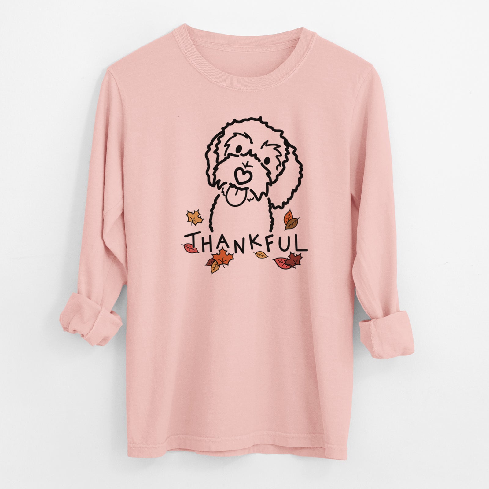Thankful Bernedoodle - Mabel - Men's Heavyweight 100% Cotton Long Sleeve