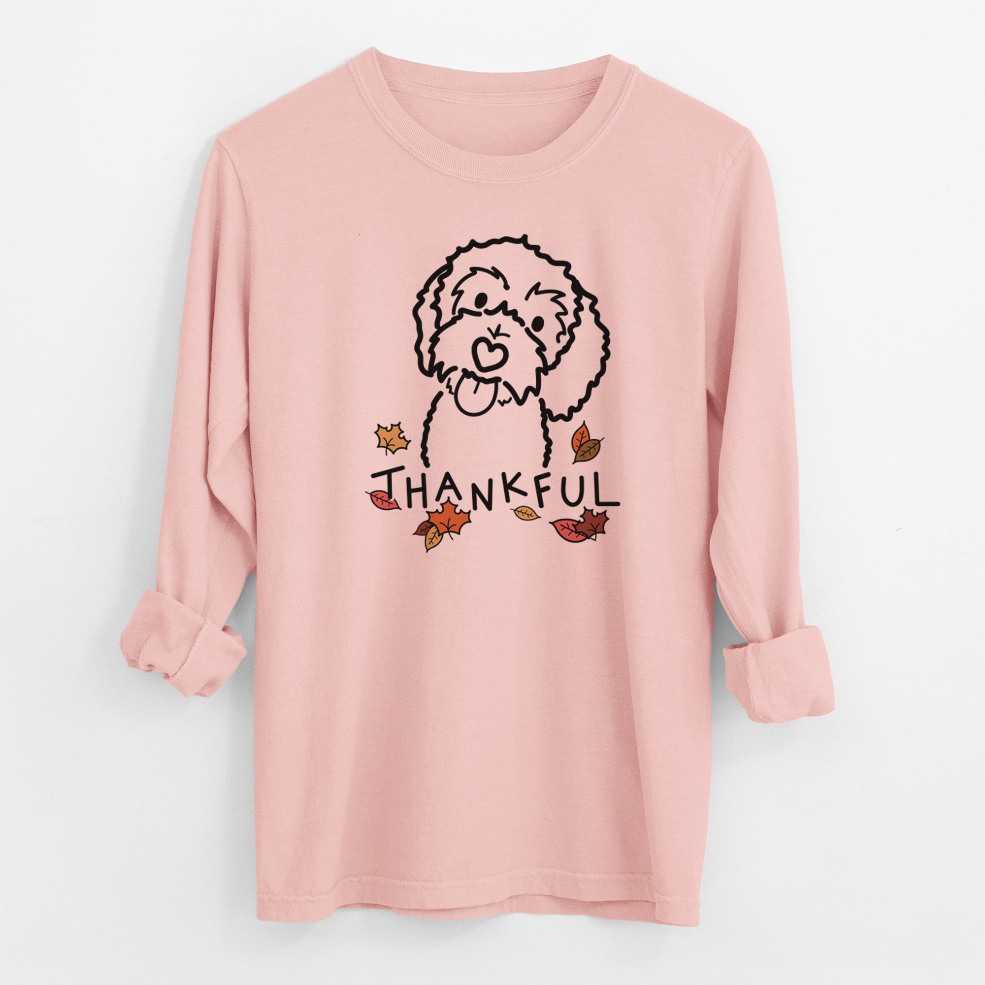 Thankful Bernedoodle - Mabel - Men's Heavyweight 100% Cotton Long Sleeve