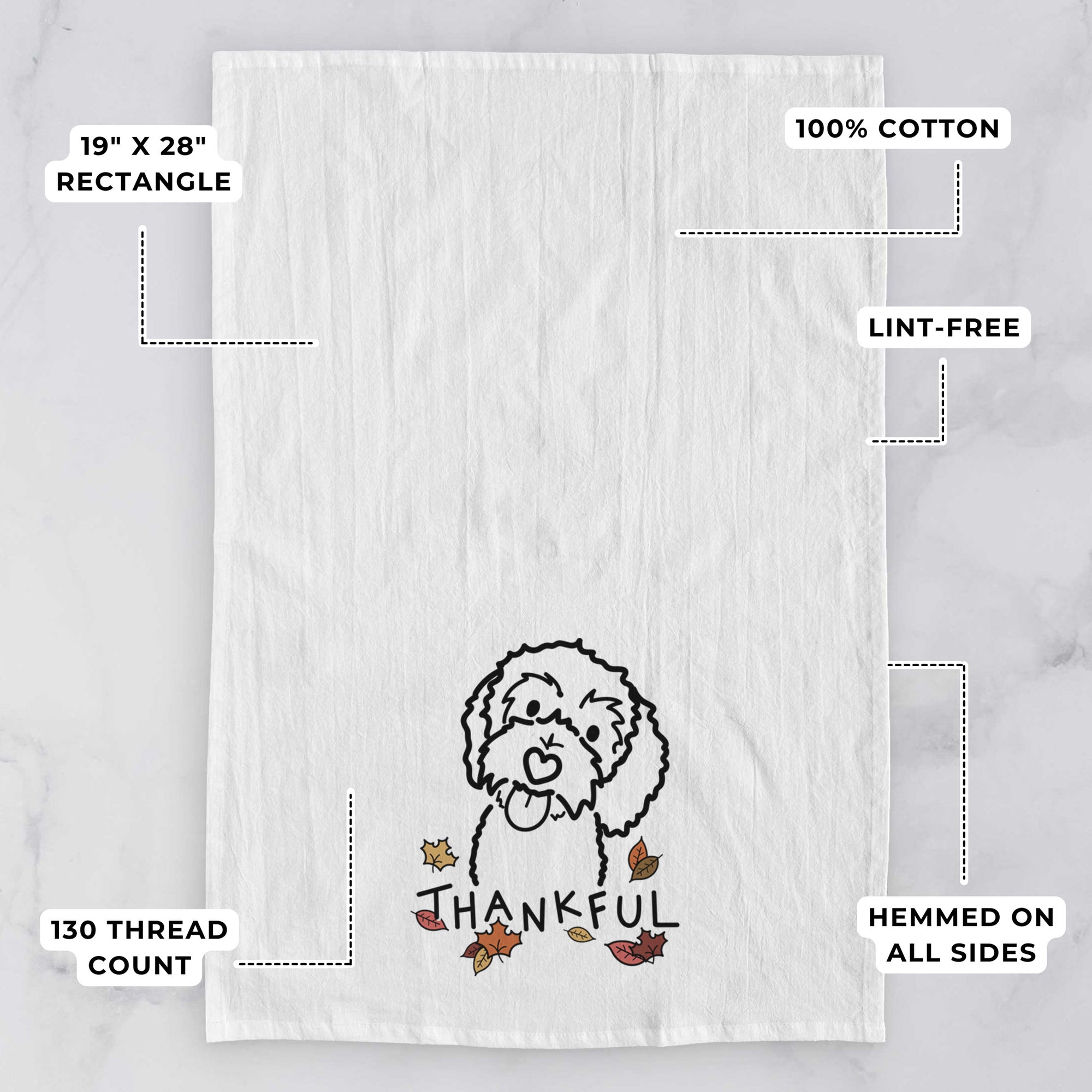 Thankful Bernedoodle - Mabel - Tea Towel