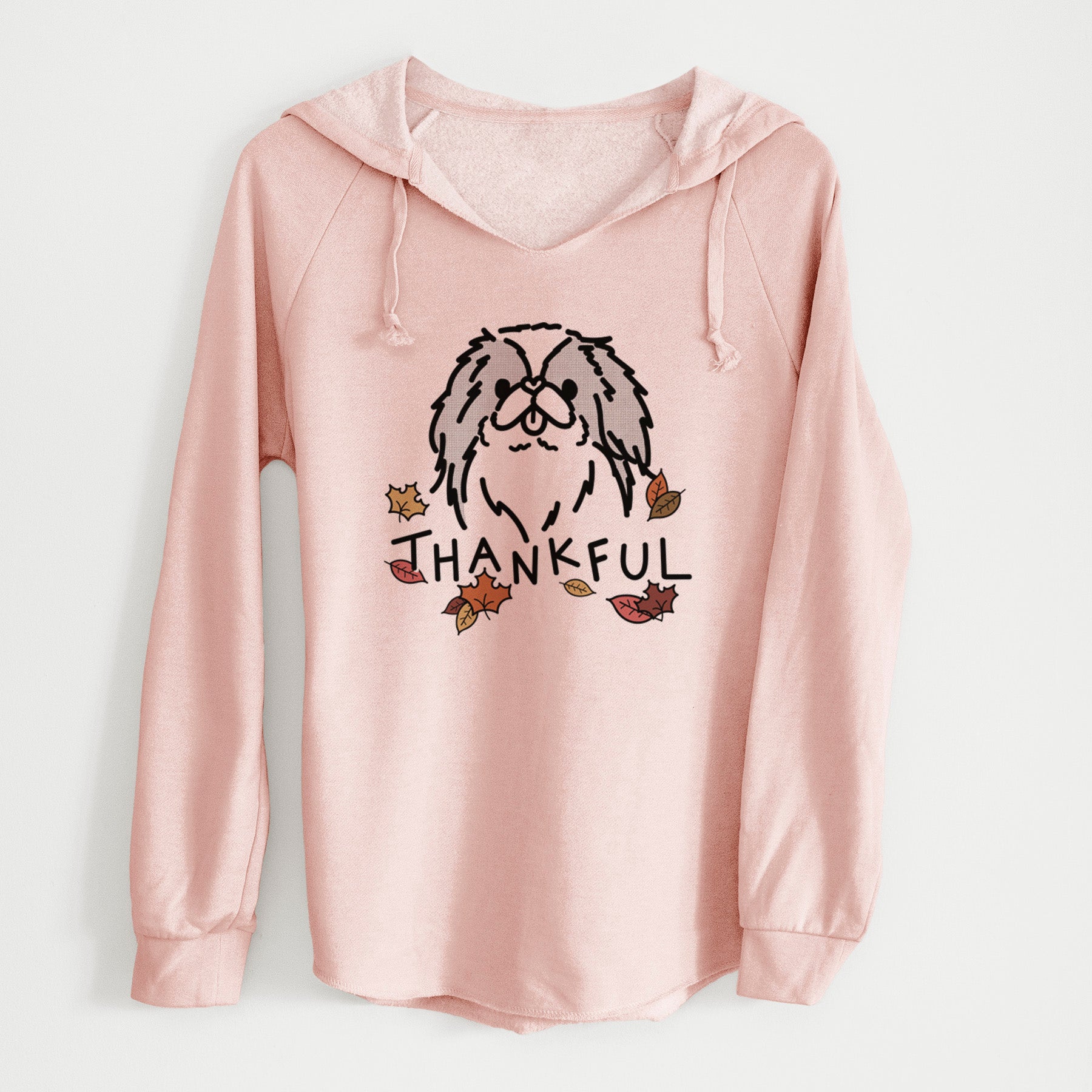 Thankful Japanese Chin - Macha - Cali Wave Hooded Sweatshirt