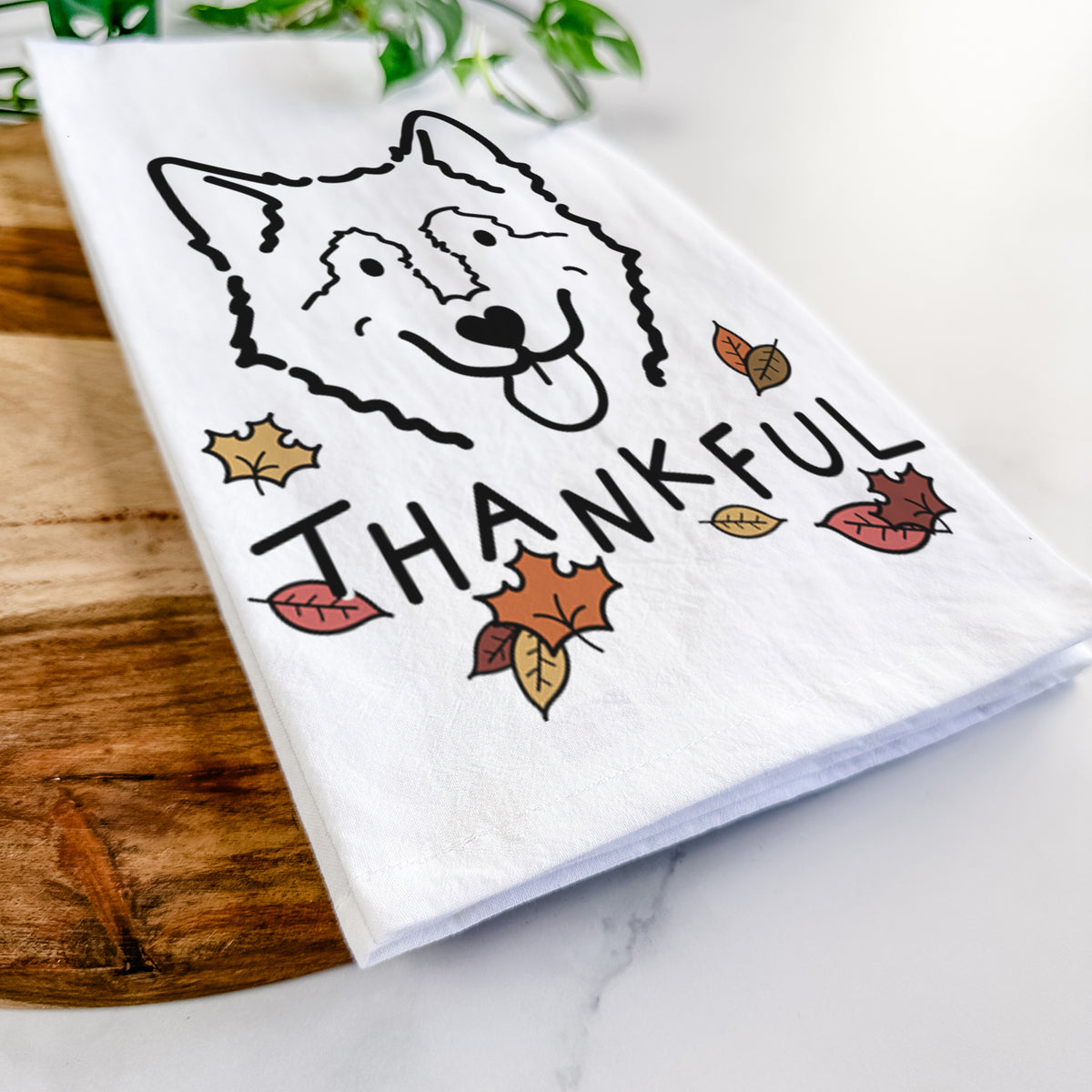 Thankful Alaskan Malamute - Max - Tea Towel