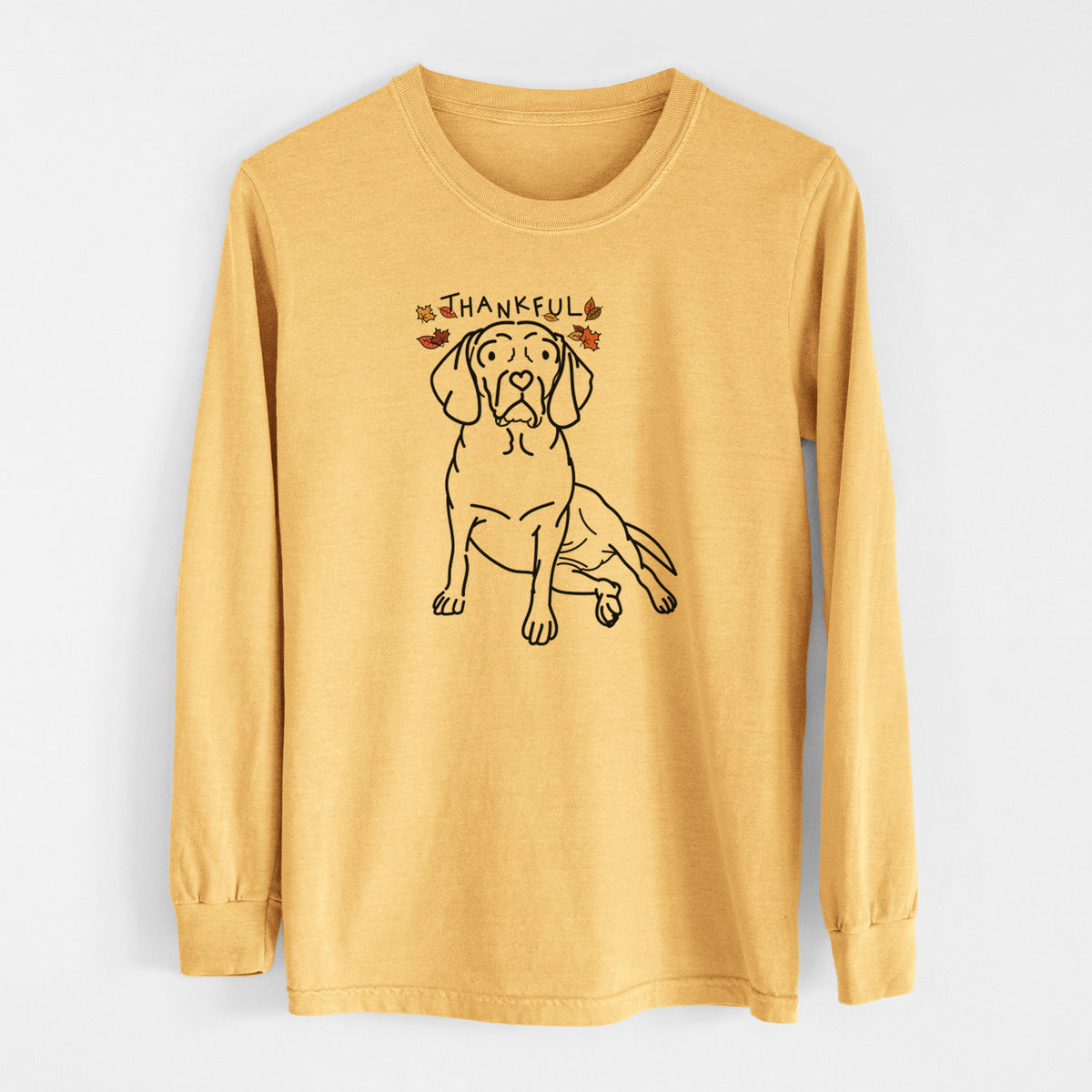 Thankful Puggle - Mayble - Men&#39;s Heavyweight 100% Cotton Long Sleeve