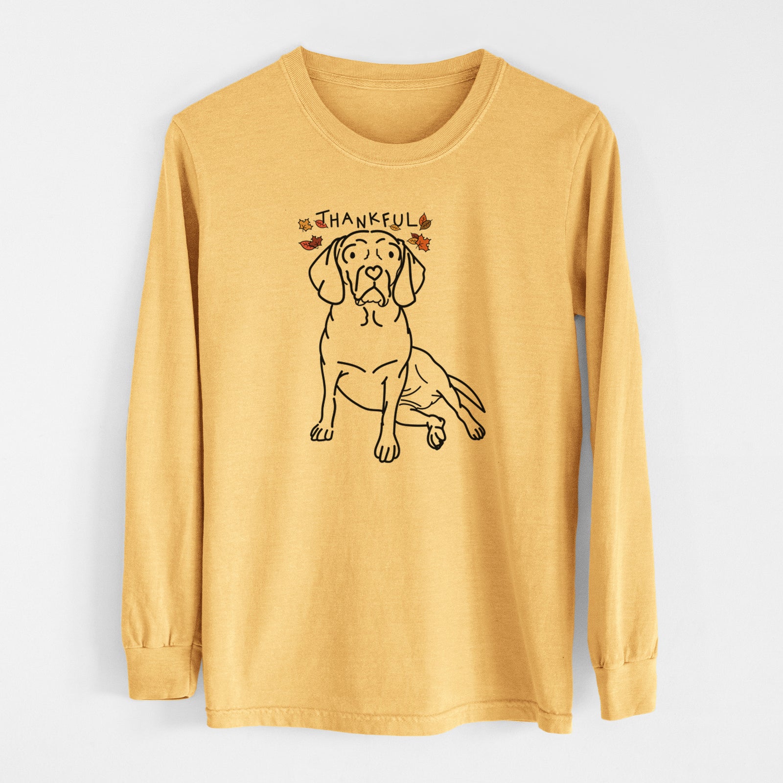 Thankful Puggle - Mayble - Men's Heavyweight 100% Cotton Long Sleeve