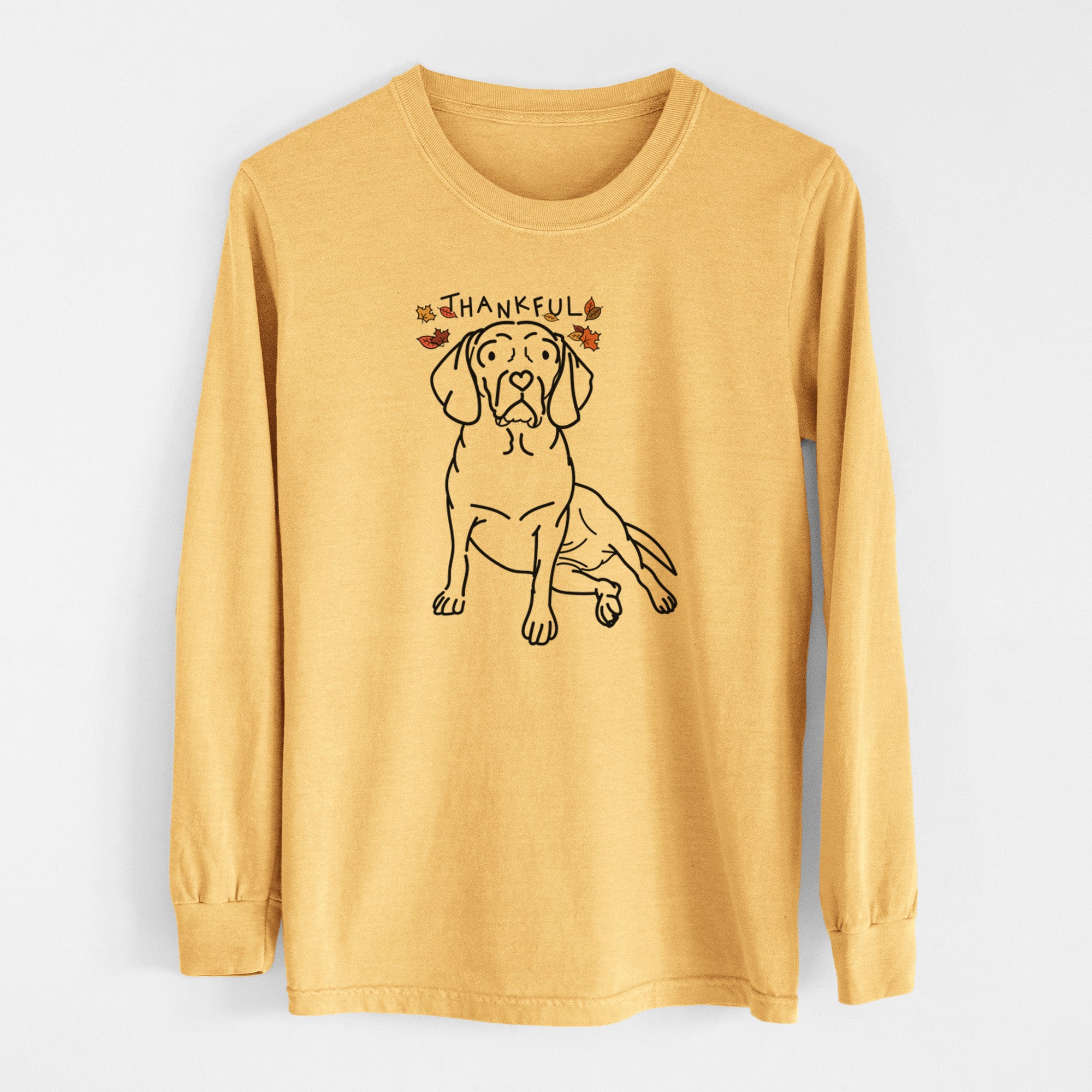 Thankful Puggle - Mayble - Men's Heavyweight 100% Cotton Long Sleeve