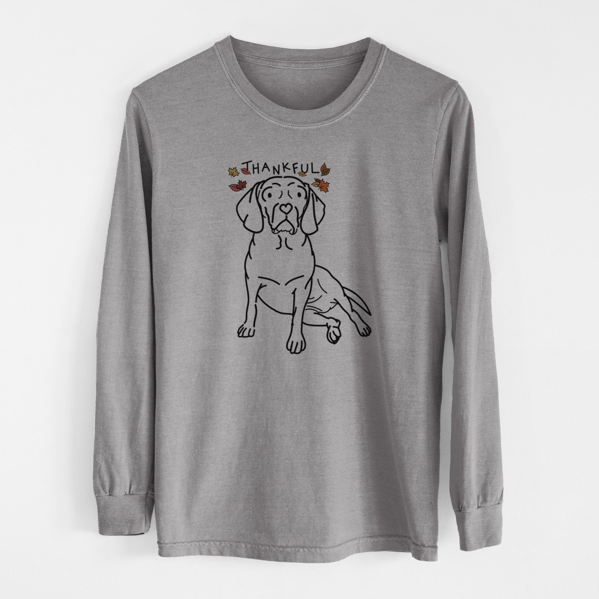 Thankful Puggle - Mayble - Men's Heavyweight 100% Cotton Long Sleeve