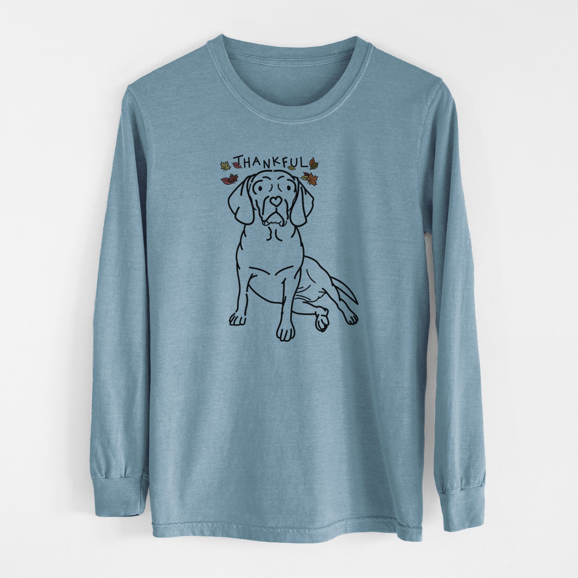 Thankful Puggle - Mayble - Men's Heavyweight 100% Cotton Long Sleeve