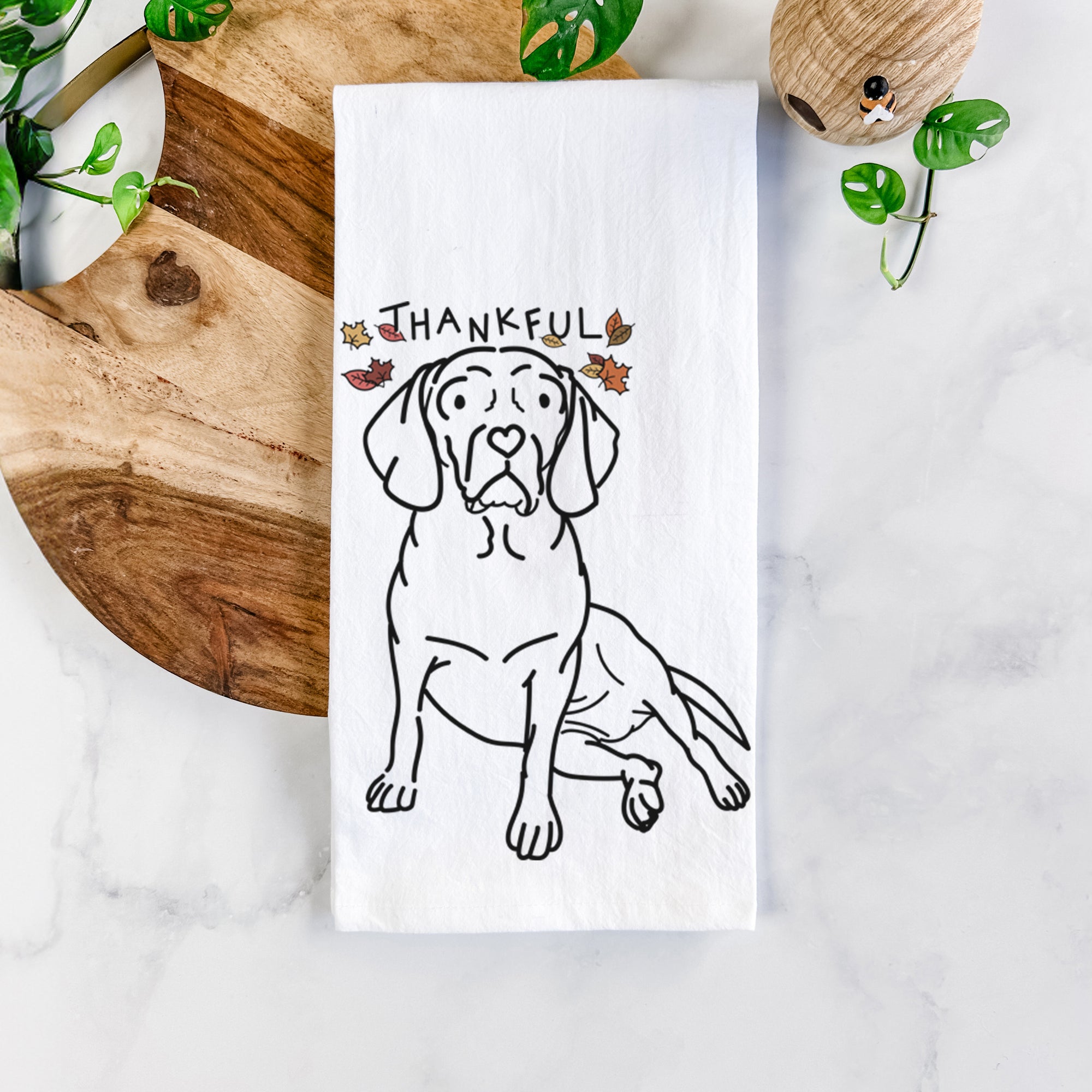 Thankful Puggle - Mayble - Tea Towel