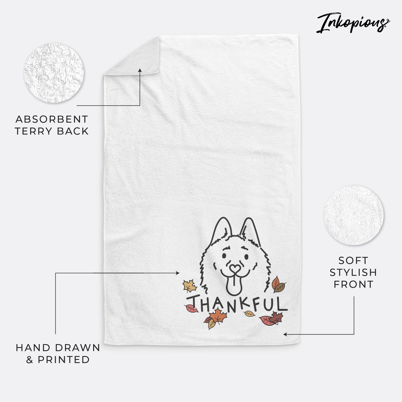 Thankful Schipperke - Meeko - Decorative Hand Towel