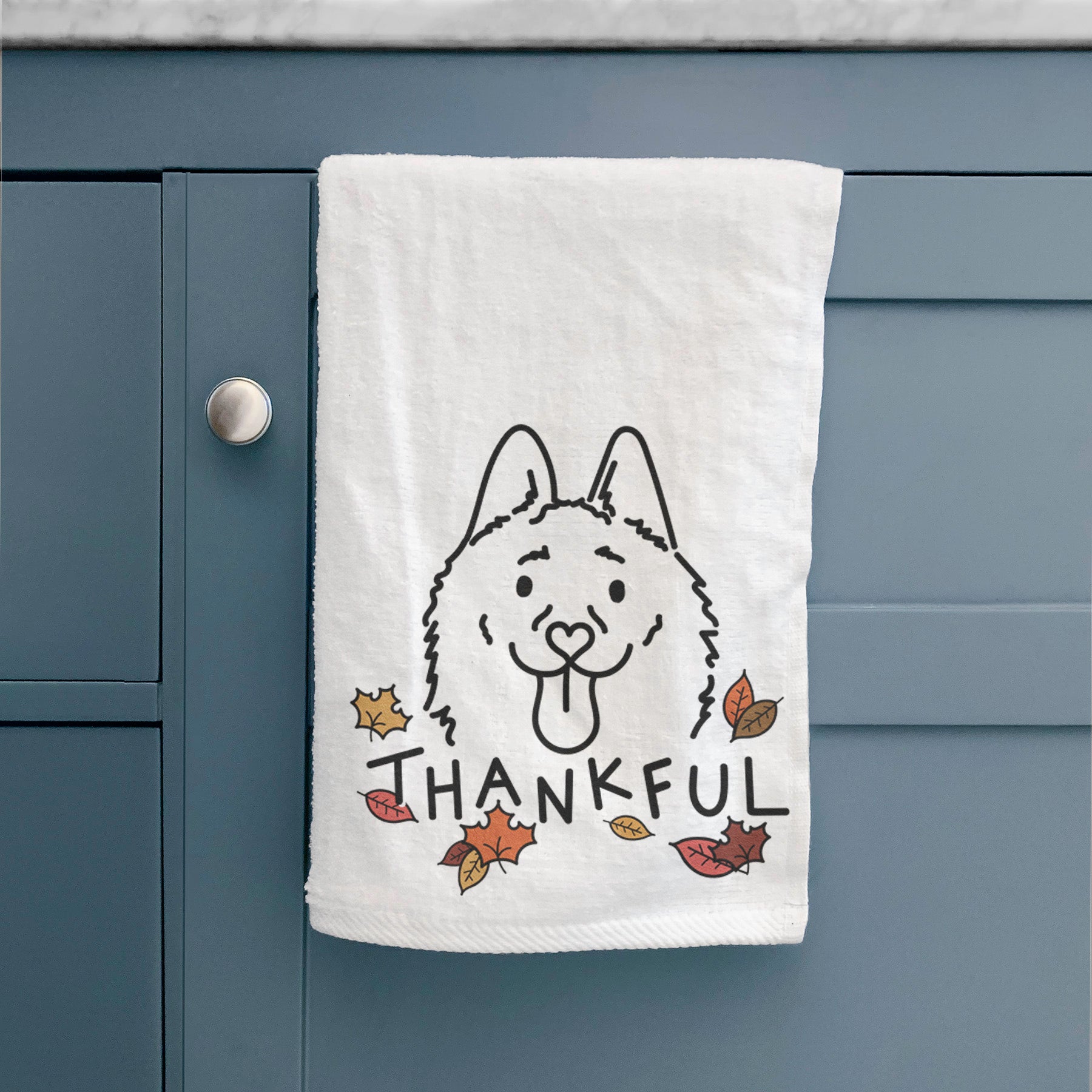 Thankful Schipperke - Meeko - Decorative Hand Towel